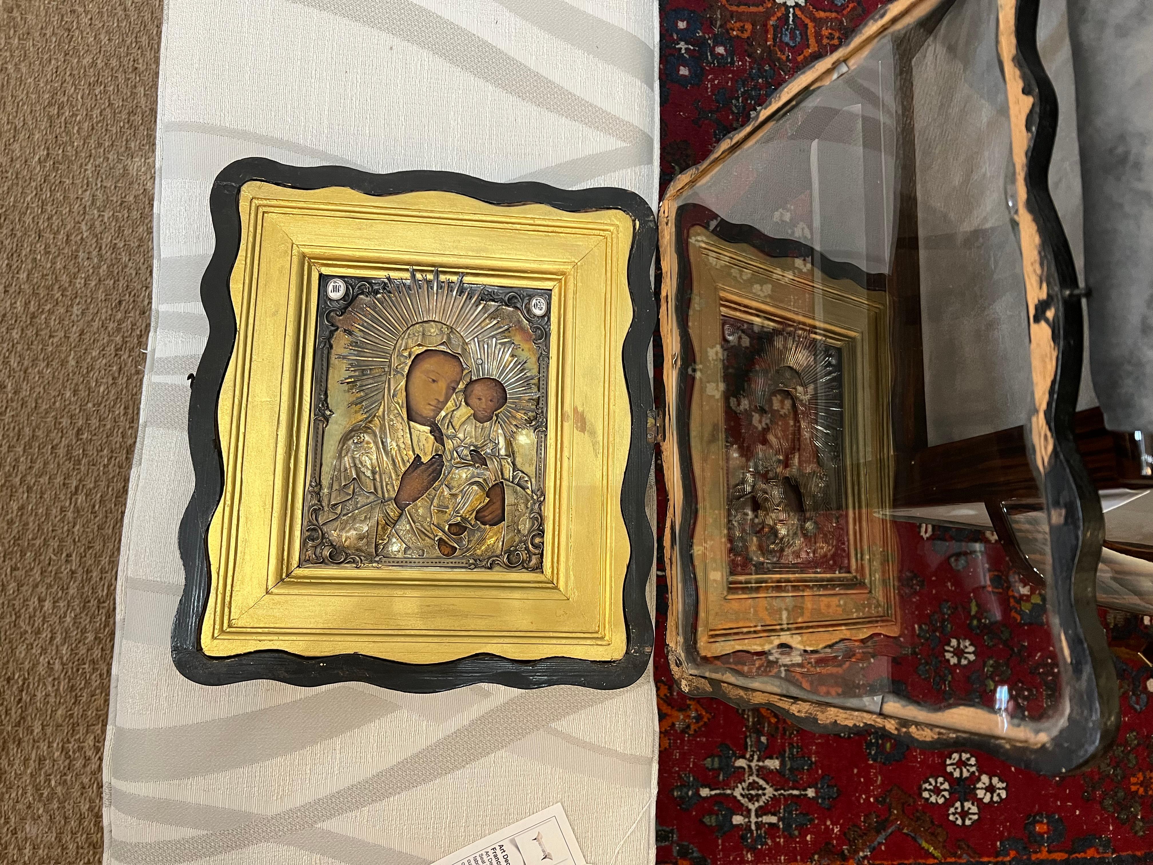 Russische Ikone der Gottesmutter von Pokrow im Angebot 6