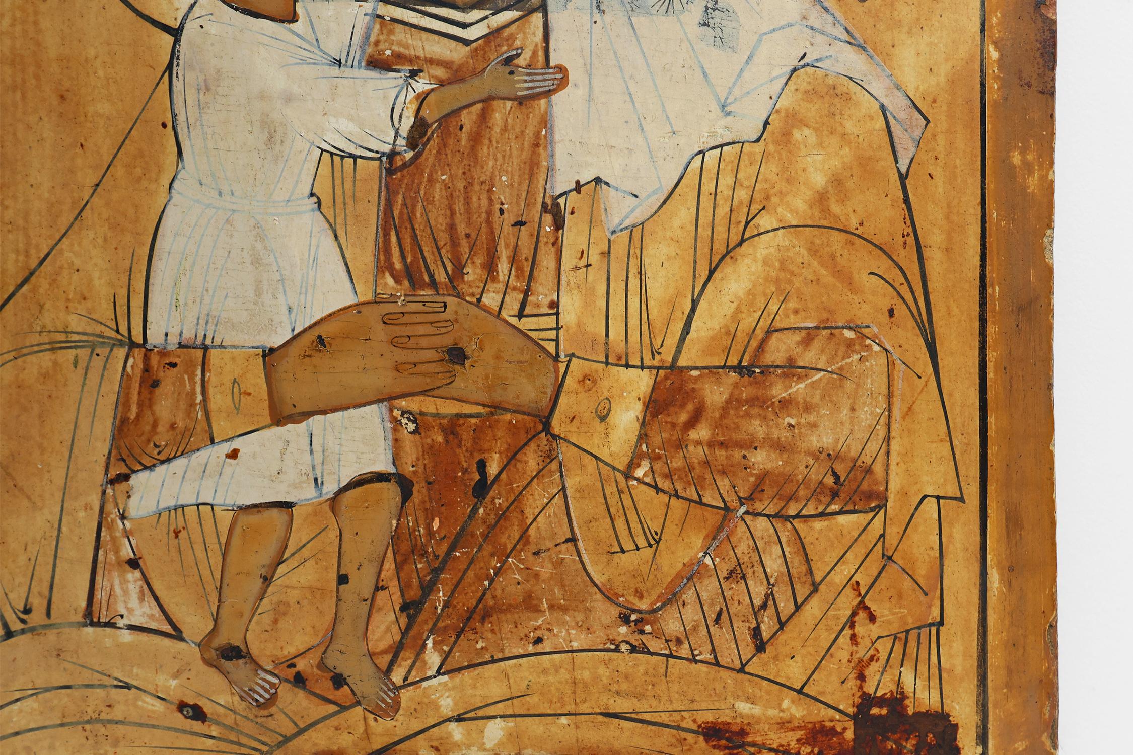 Icone russe della Vergine della Tenerezza (Eleousa), XIX secolo In condizioni buone in vendita a Meulebeke, BE