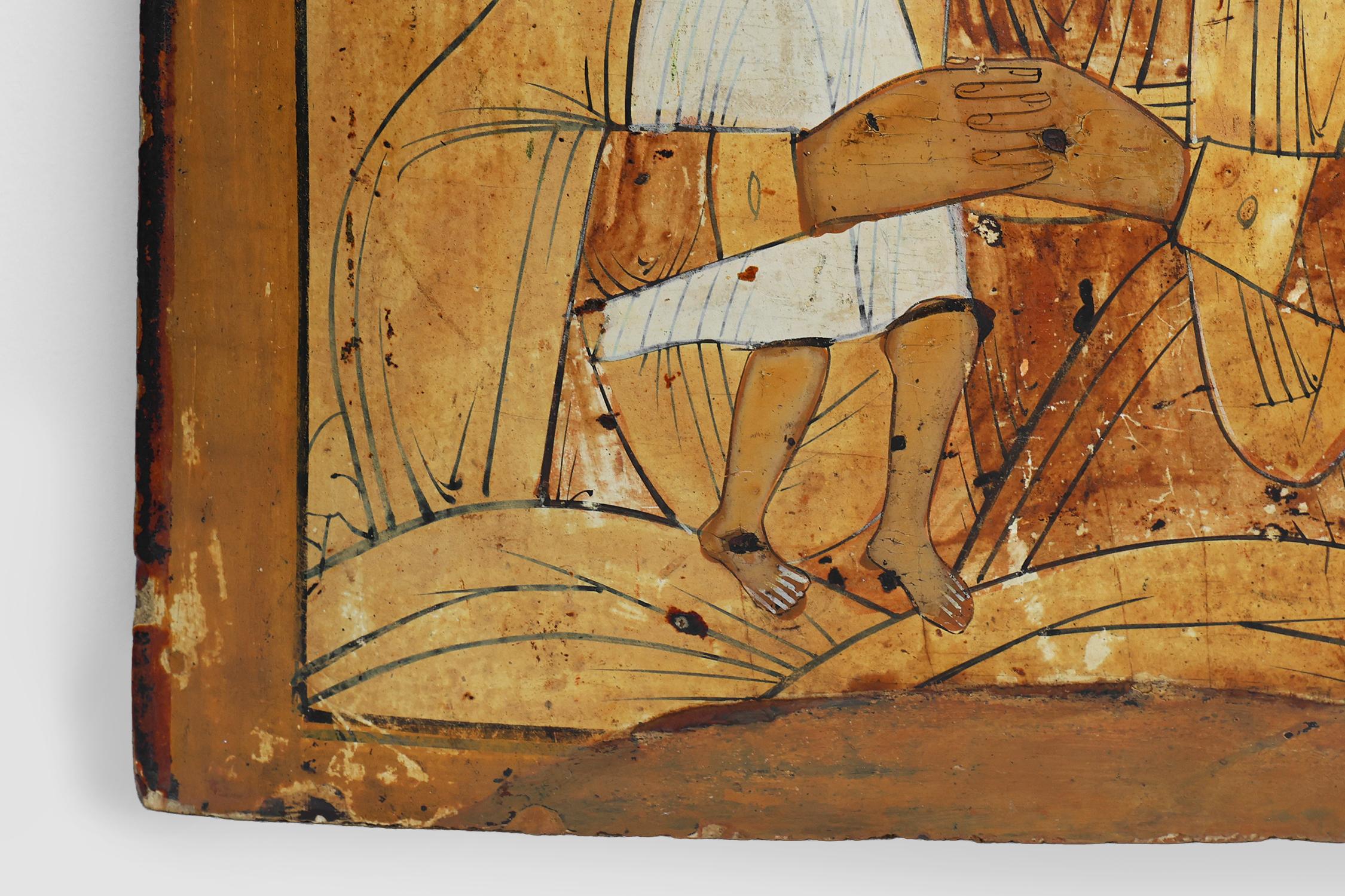 Legno Icone russe della Vergine della Tenerezza (Eleousa), XIX secolo in vendita