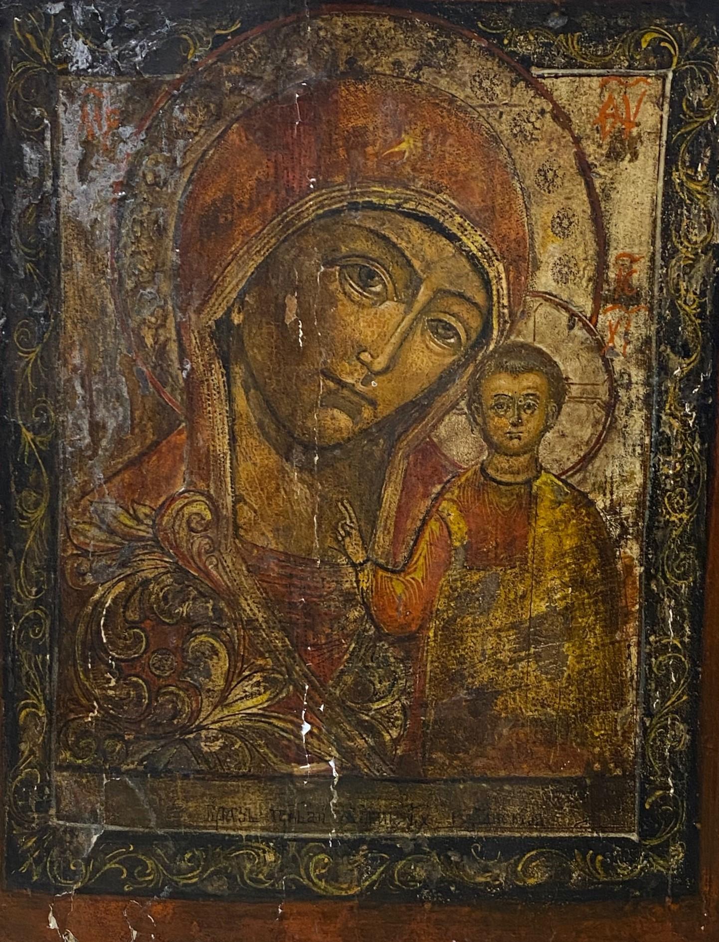 russische ikone maria mit kind