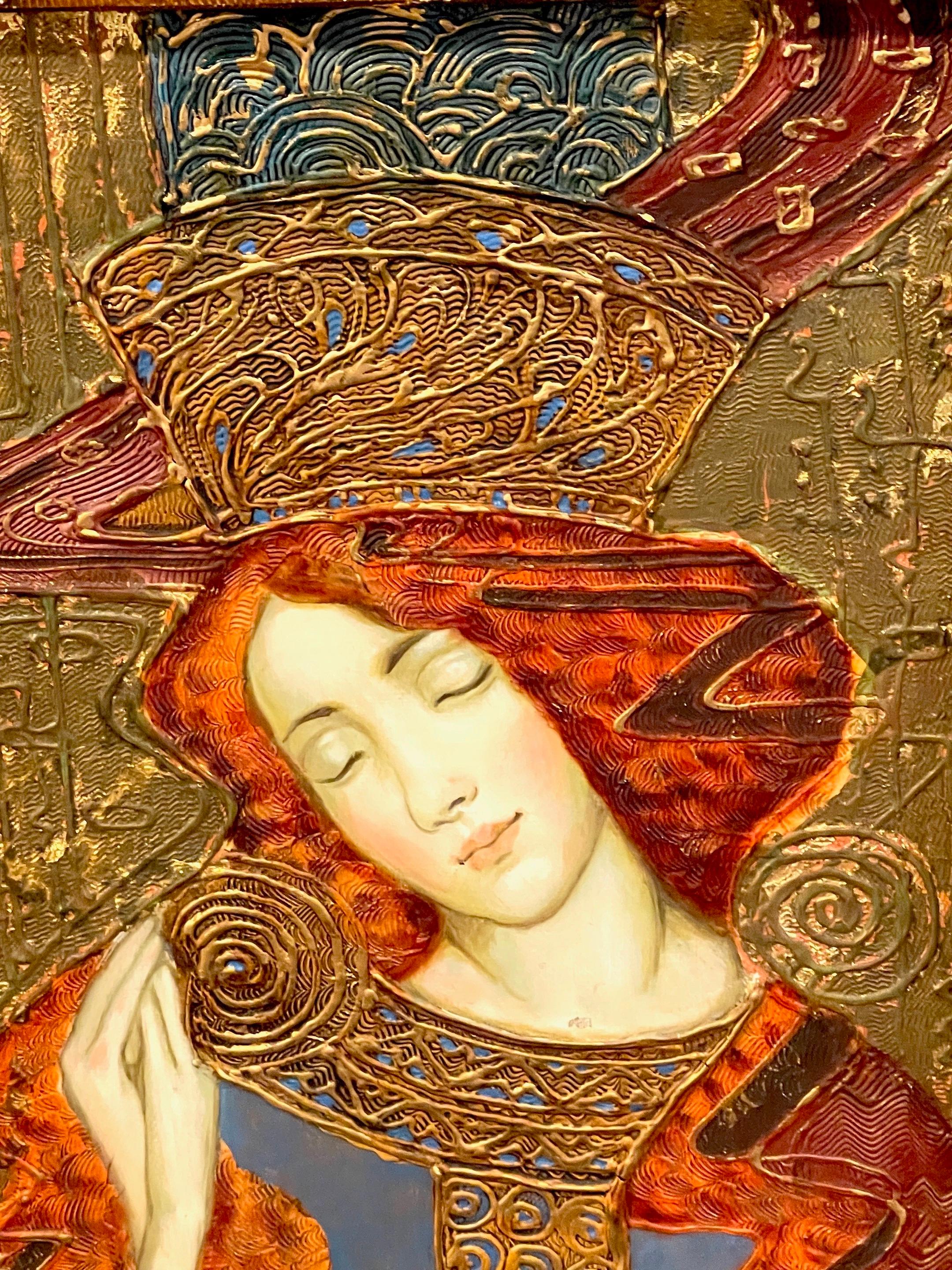 Art Nouveau Russian Icon Style Painting 'The Thousand Dreams' by Eugeniy Titov, 2008