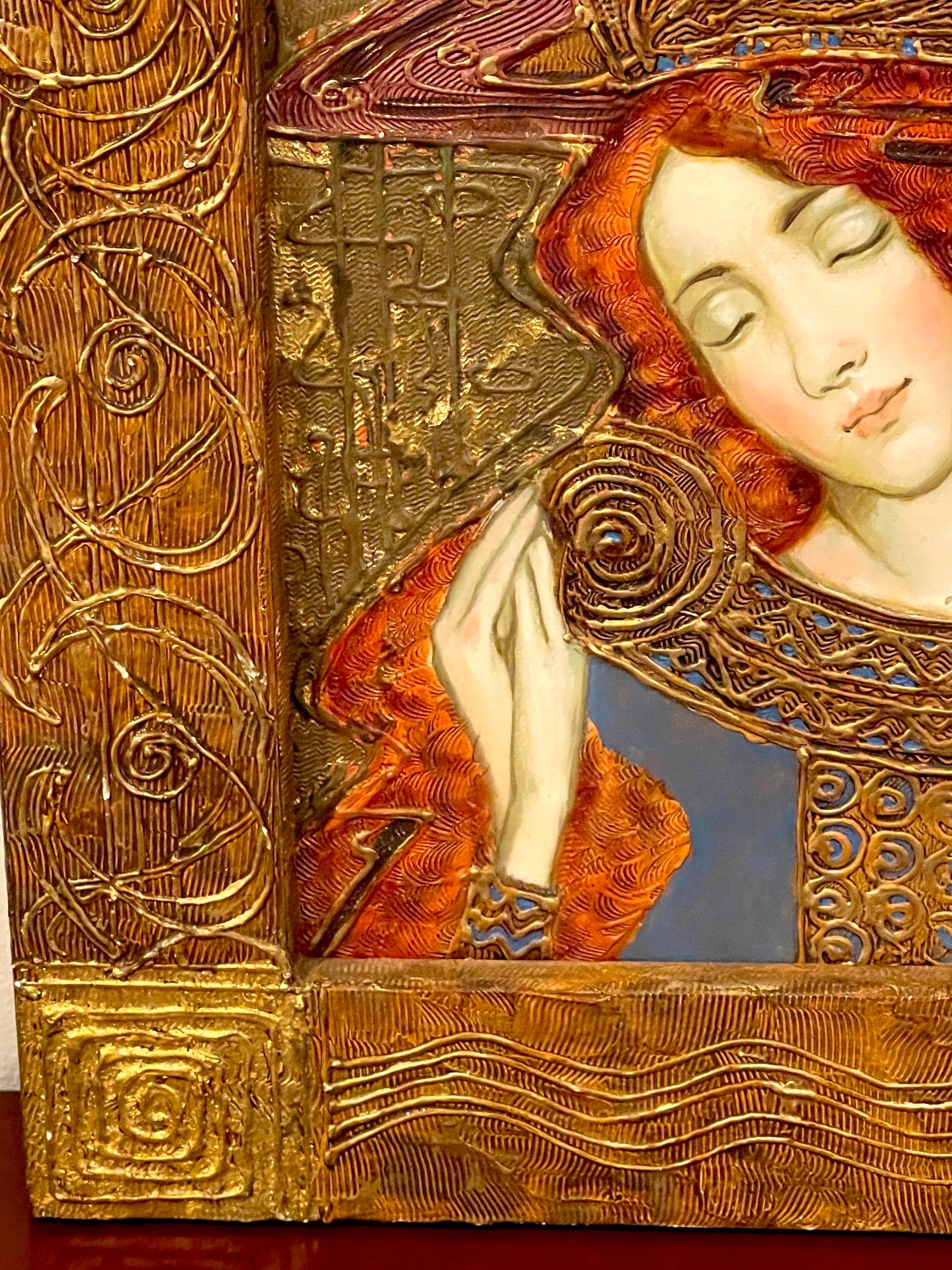 Enameled Russian Icon Style Painting 'The Thousand Dreams' by Eugeniy Titov, 2008