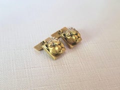 Russian Imperial Cufflinks with Diamonds, Workmaster Henrik Wigström