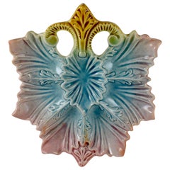 Russian Imperial Eagle Shield, French Majolica Earthenware Oyster Plate