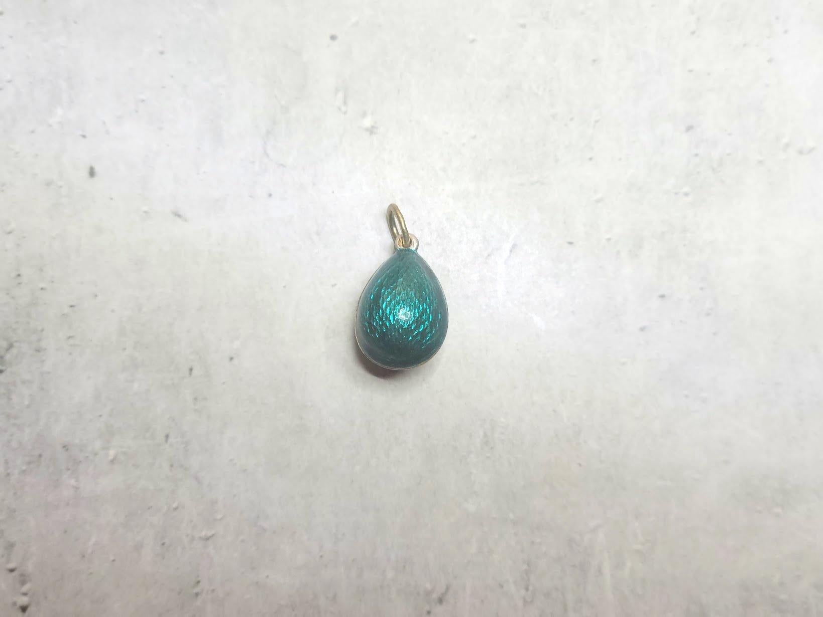 Women's or Men's Russian Imperial Enamel Egg Pendant, Workmaster Phillip Theodore Ringe