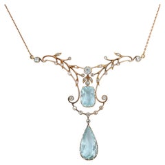 Russian Imperial-era Aquamarine Necklace, St. Petersburg, c. 1910