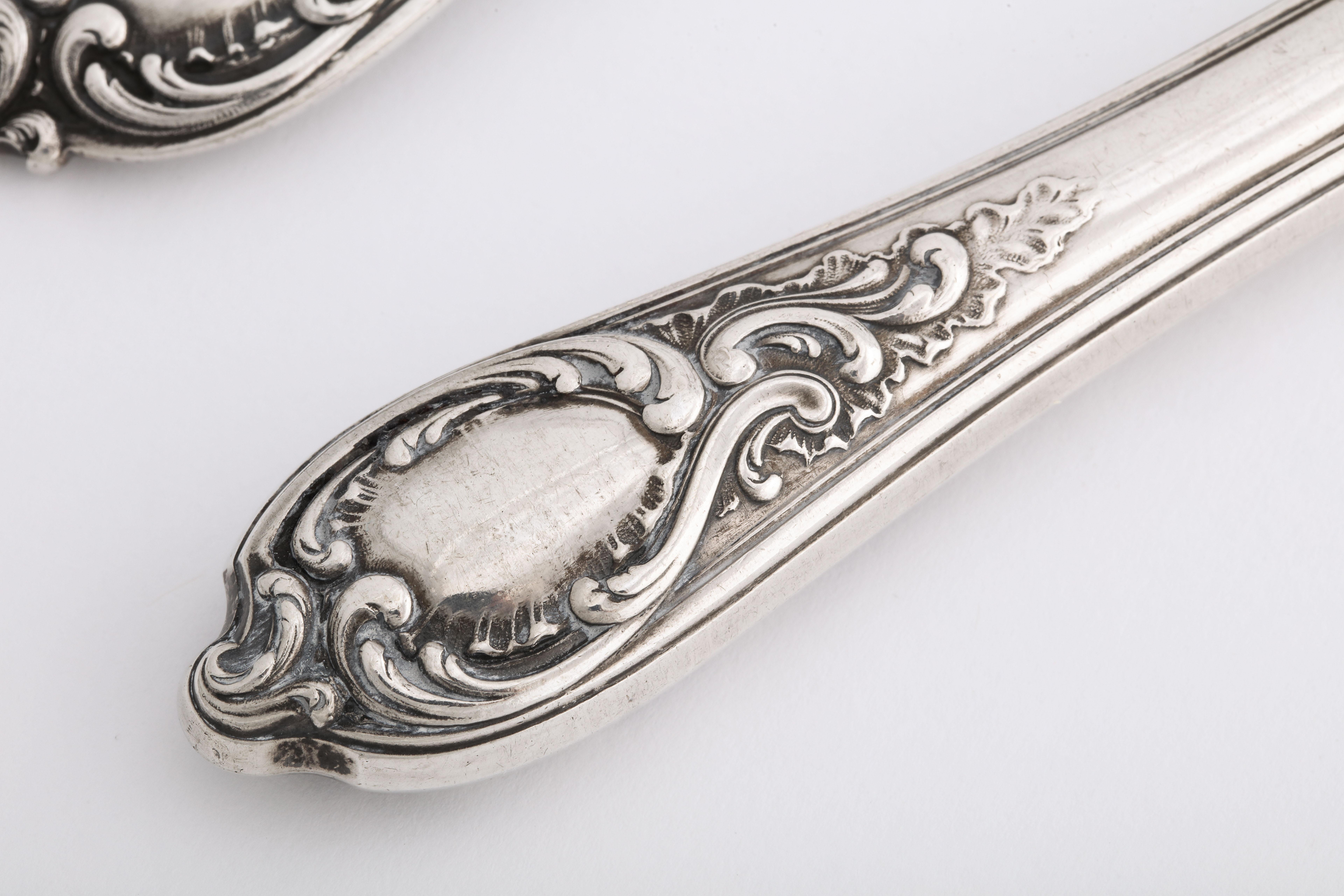 Russian Imperial-Era Fabergé Silver Dinner Knife and Fork, Moscow, Circa 1900 For Sale 2