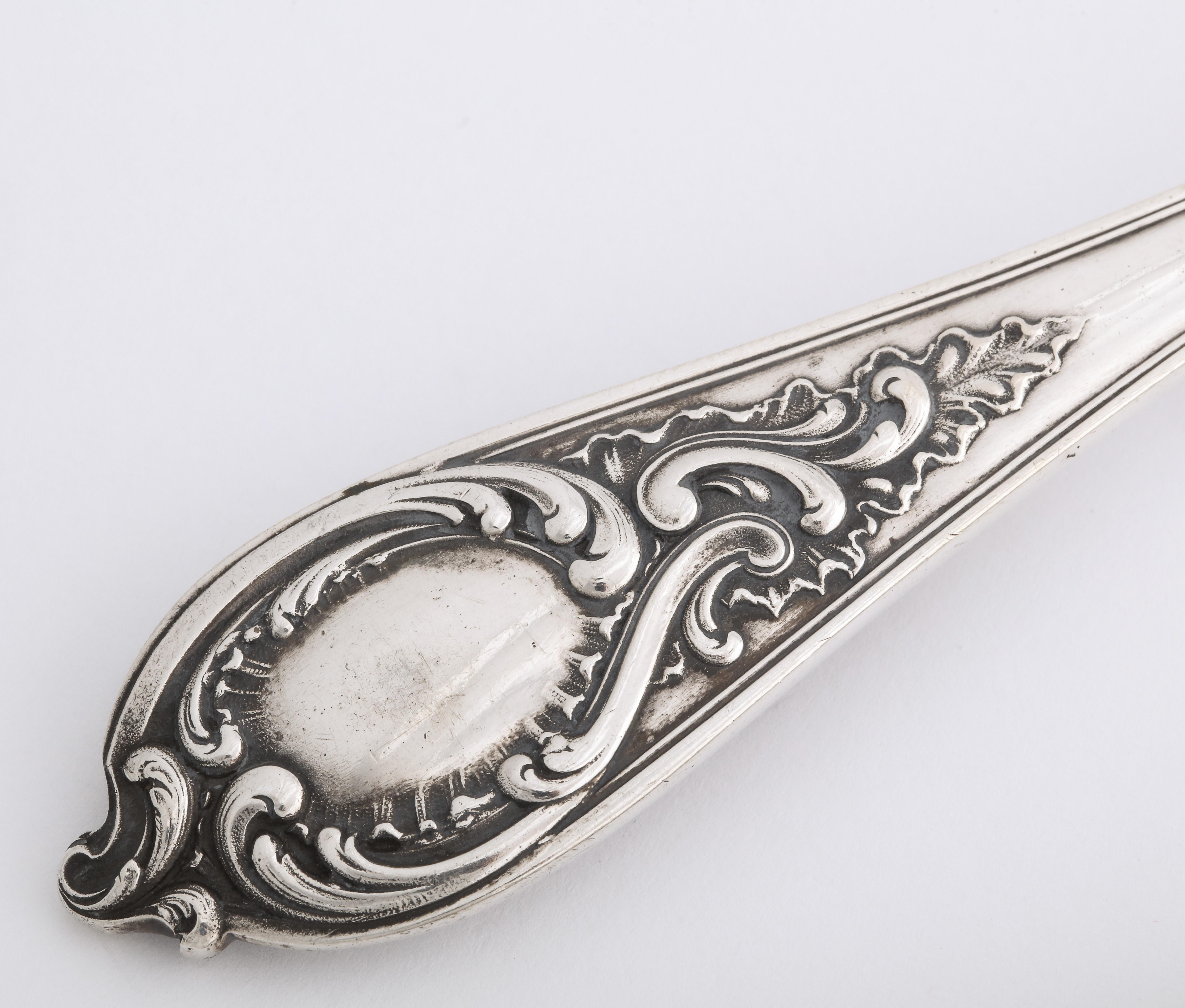 Russian Imperial-Era Fabergé Silver Dinner Knife and Fork, Moscow, Circa 1900 For Sale 3