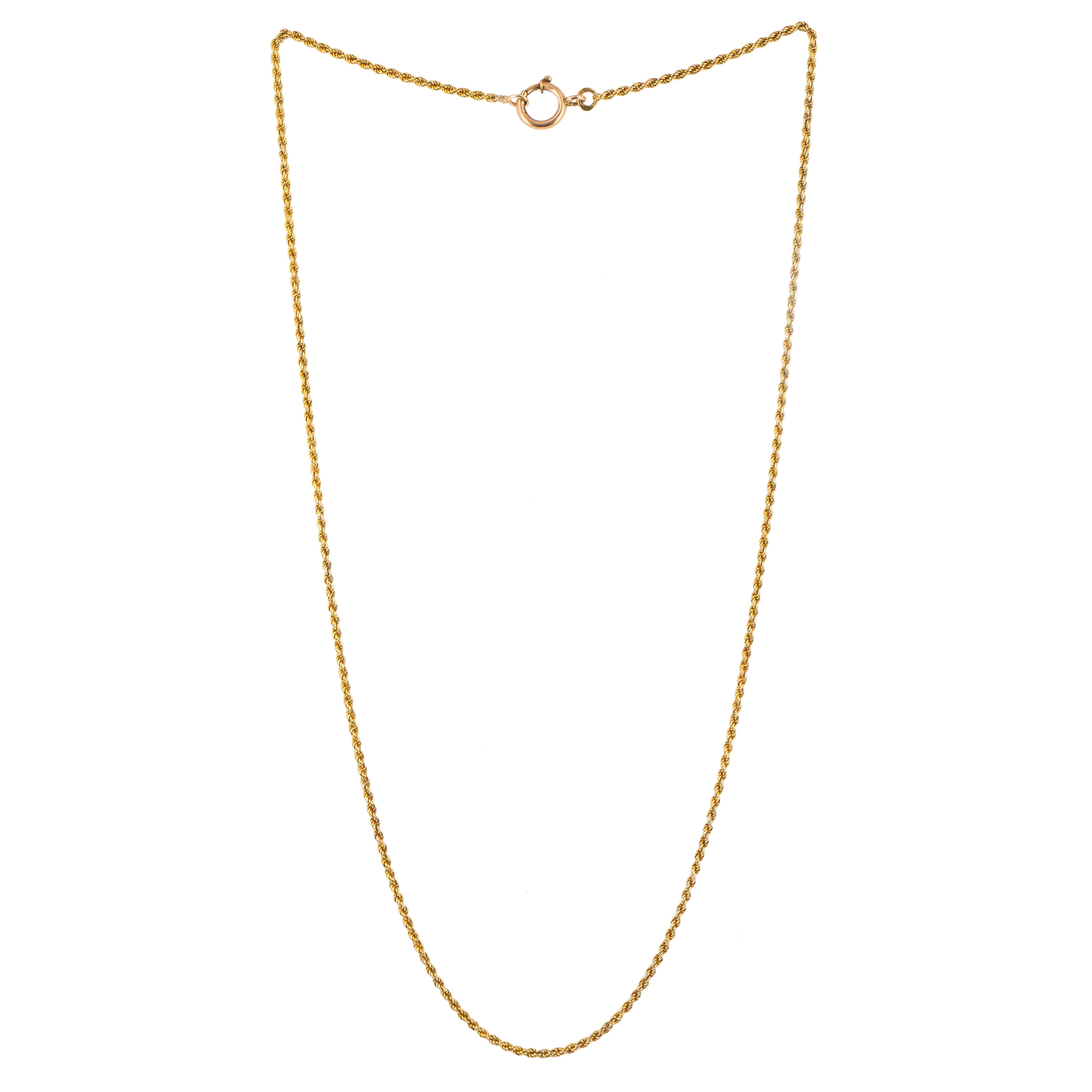 Empire Russian Imperial-era Gold Rope Chain, Moscow, circa 1900 For Sale