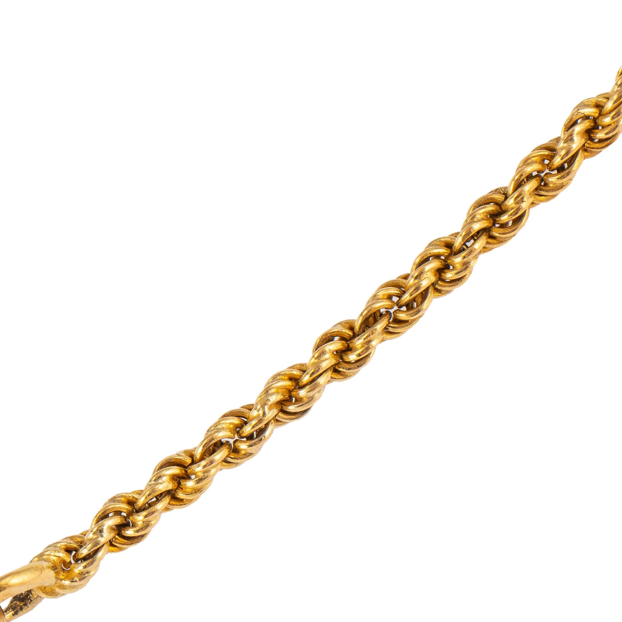 Russian Imperial-era Gold Rope Chain, Moscow, circa 1900 In Good Condition For Sale In St. Catharines, ON