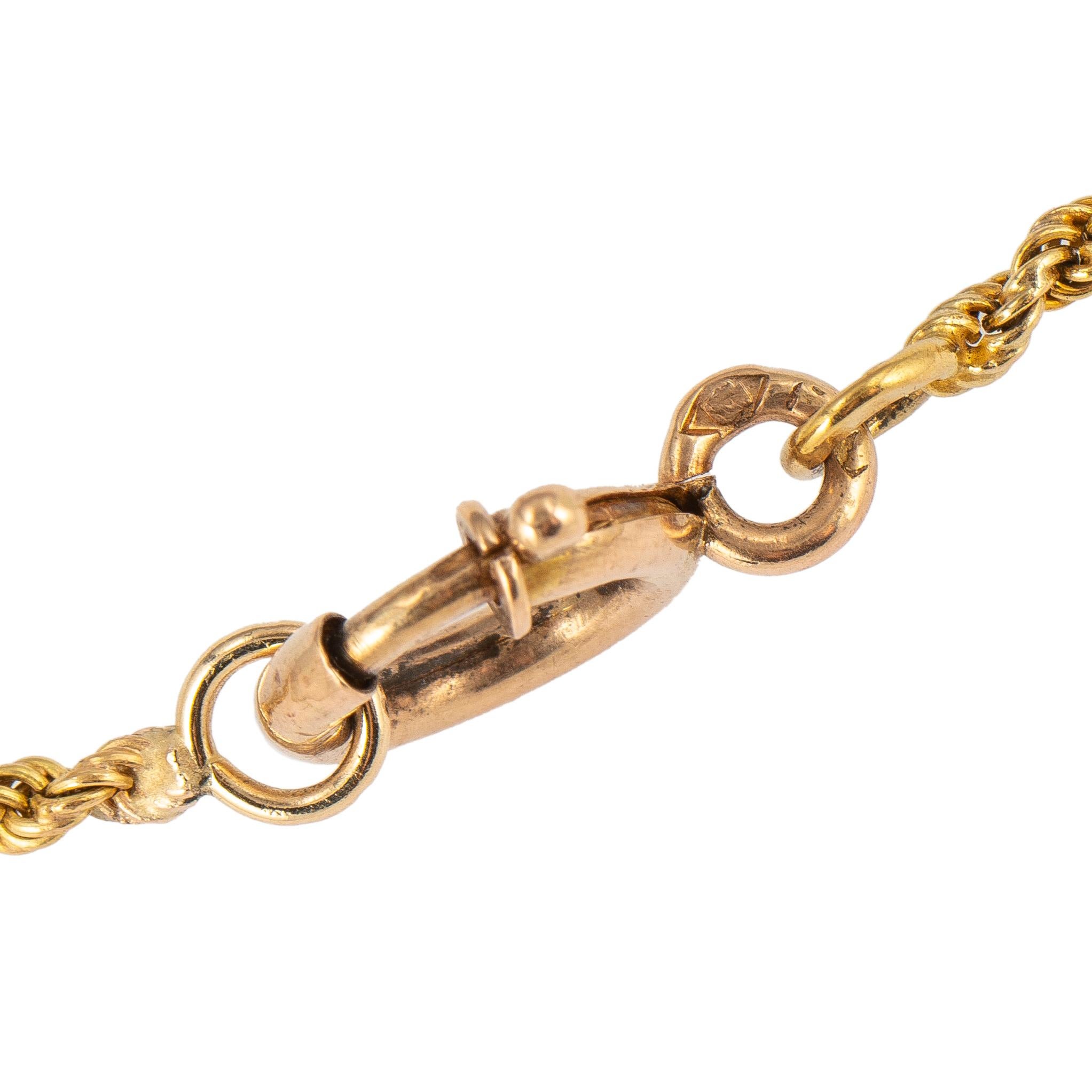 Women's or Men's Russian Imperial-era Gold Rope Chain, Moscow, circa 1900 For Sale