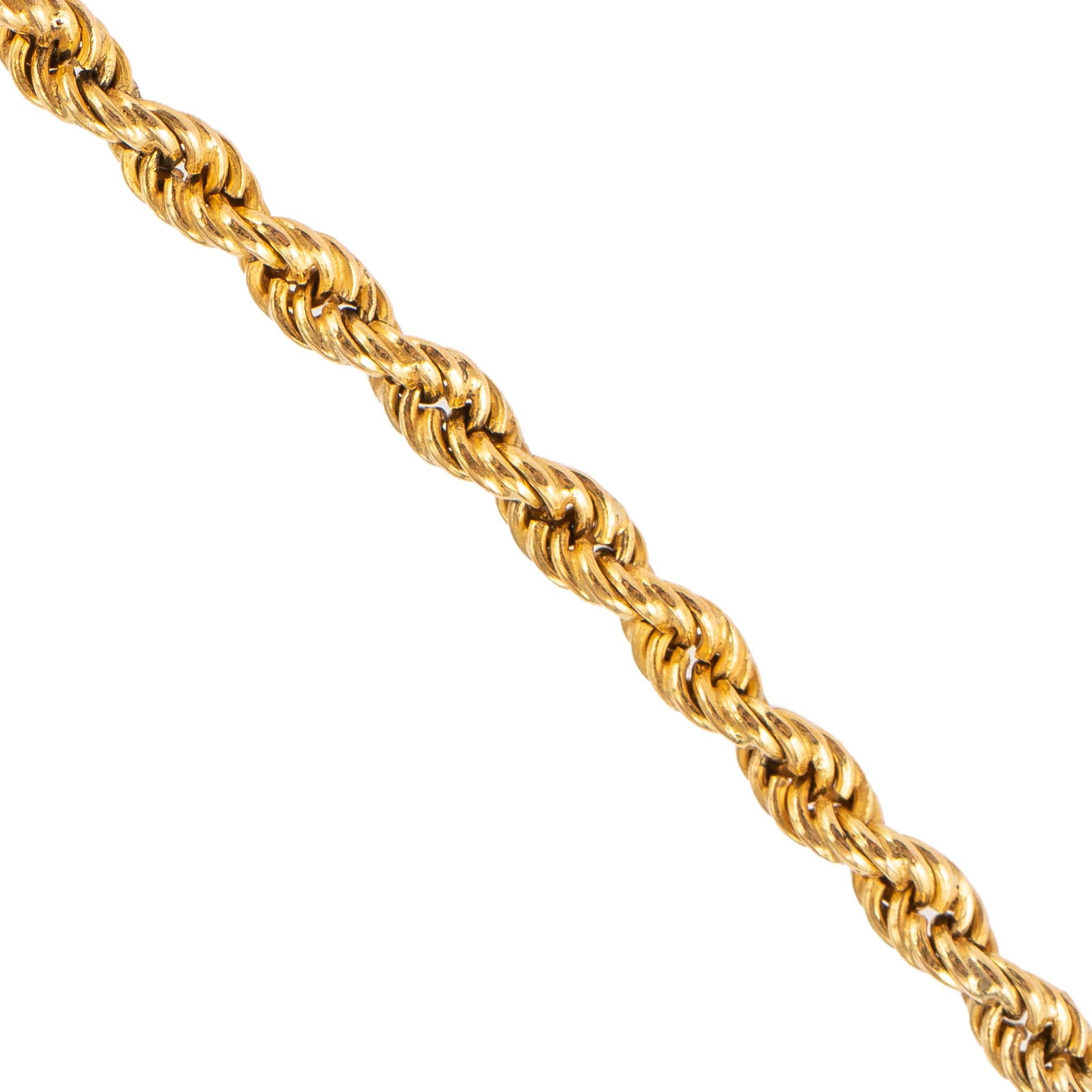 Russian Imperial-era Gold Rope Chain, Moscow circa 1900 For Sale 1