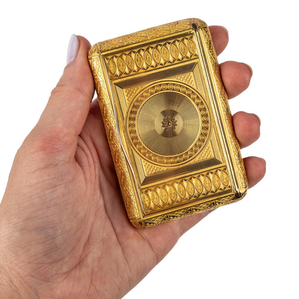 Russian Empire Russian Imperial-era Gold Snuff Box by Keibel, St. Petersburg, circa 1820