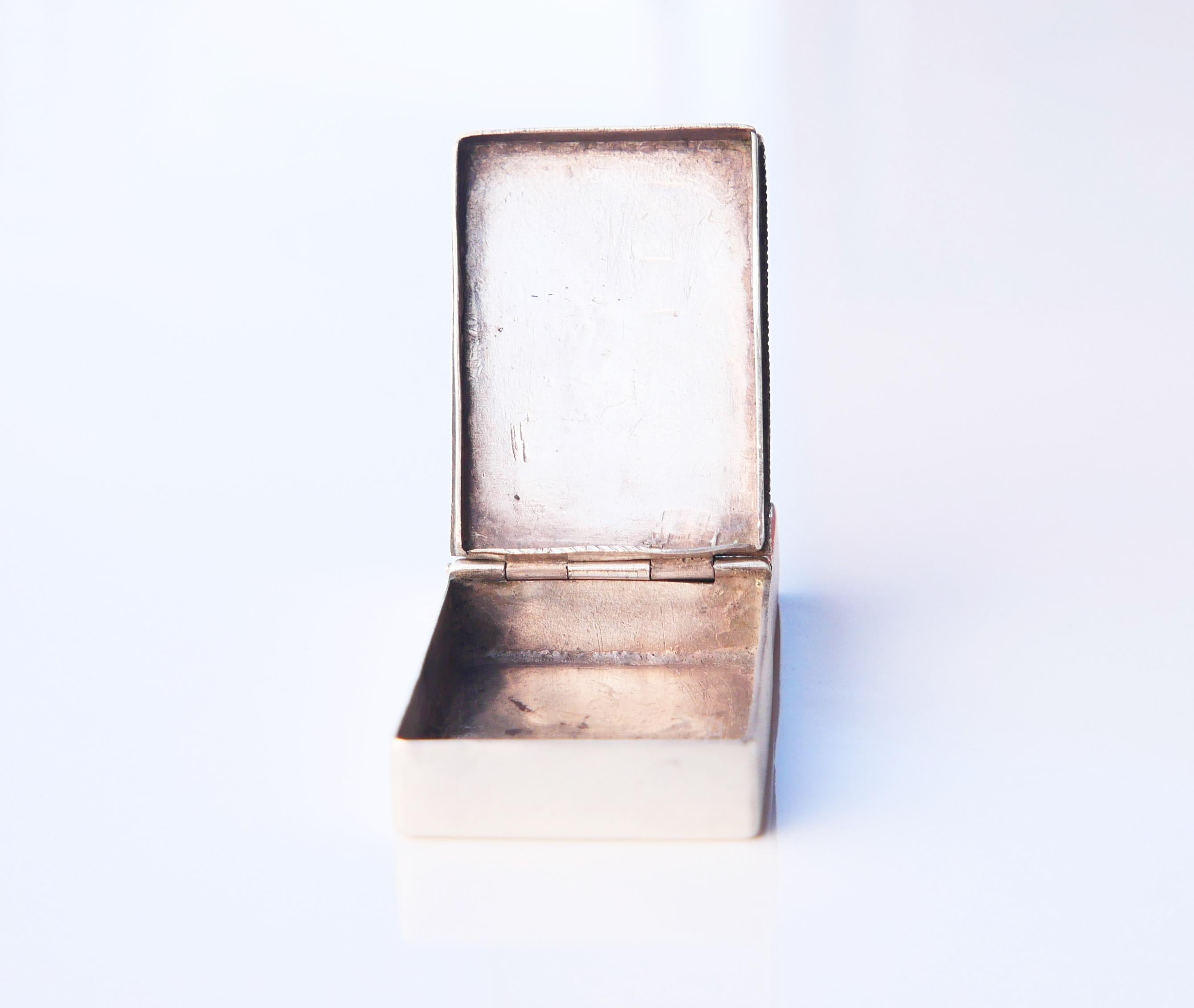 Russische kaiserliche Faberge Silber Pill Box Nussbaumstreuer massive 84 Silber / 30,5gr im Angebot 1
