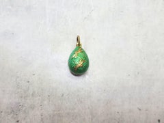 Russian Imperial Guilloche Enamel Egg Pendant, Workmaster Phillip Theodore Ringe