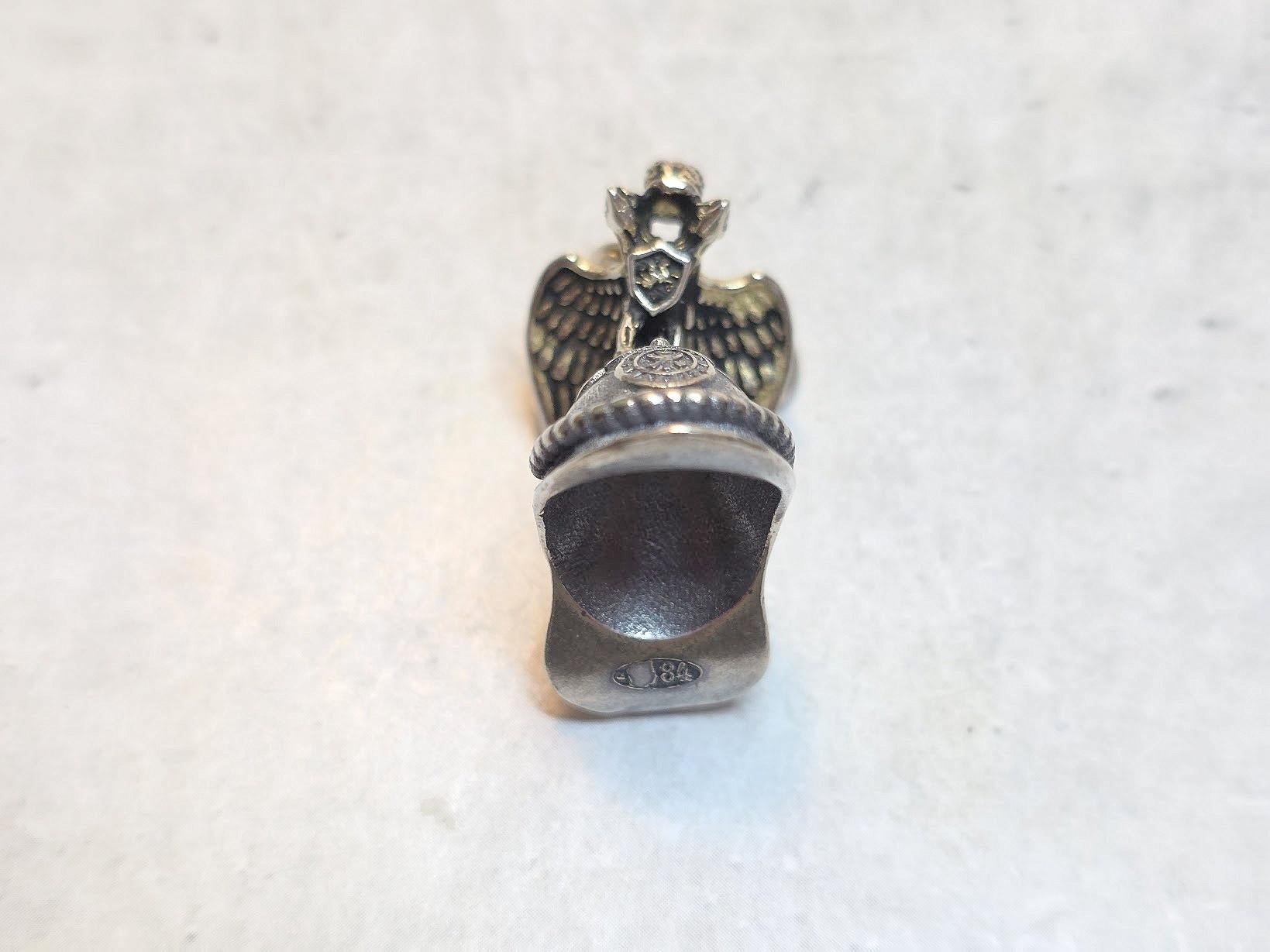 Russian Imperial Horse Guard Regiment Miniature Helmet Pendant For Sale 6