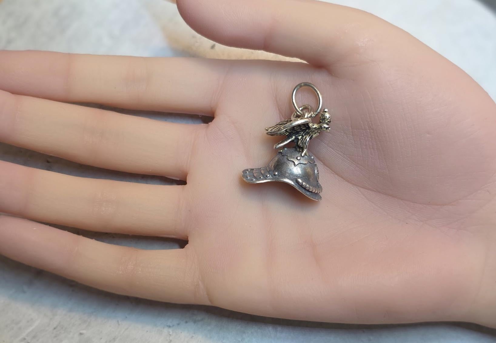 Russian Imperial Horse Guard Regiment Miniature Helmet Pendant For Sale 3