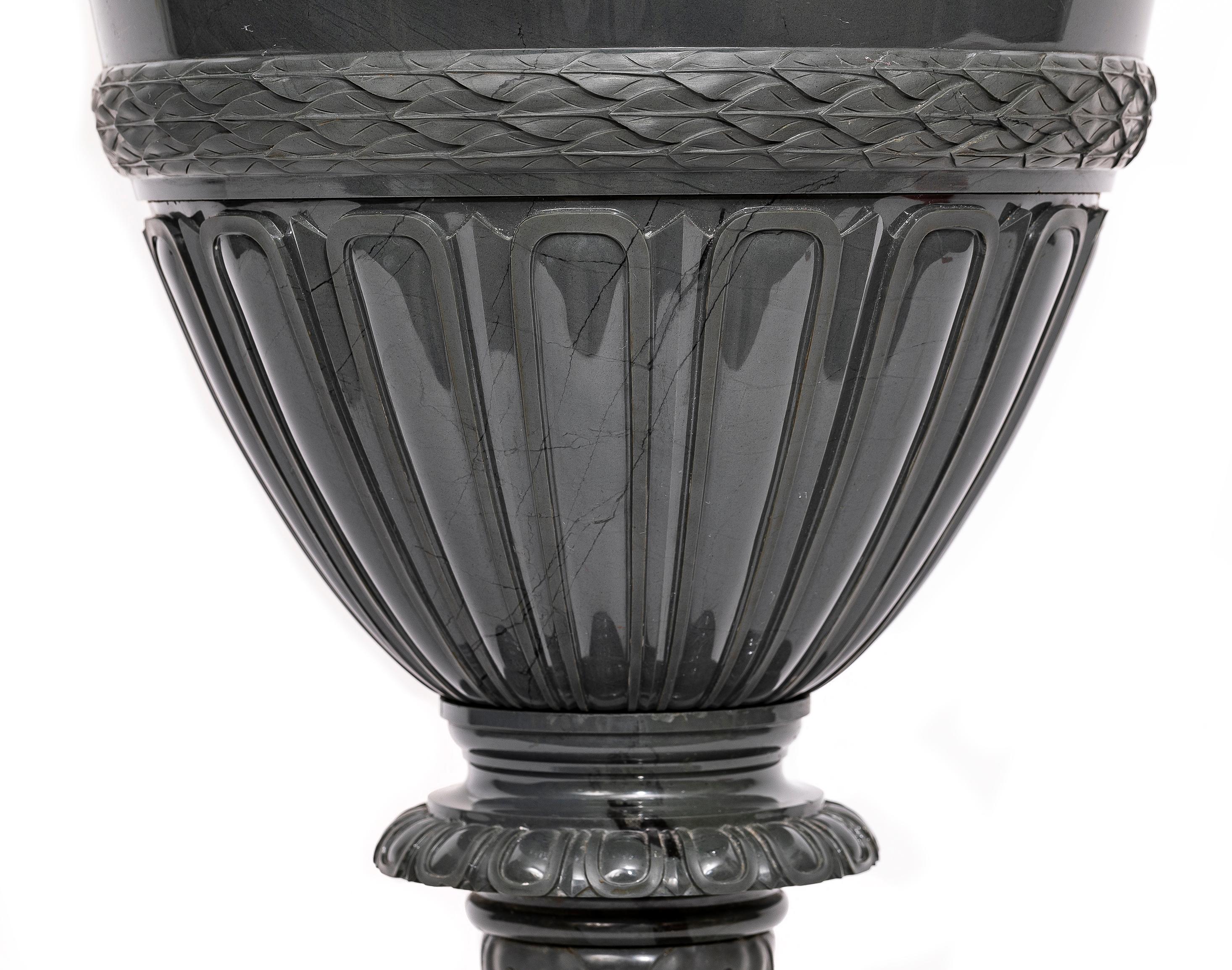 Russische kaiserliche Lapidarium Kalkan Jaspis bedeckt Vase Jekaterinburg Workshops 1887 im Angebot 6
