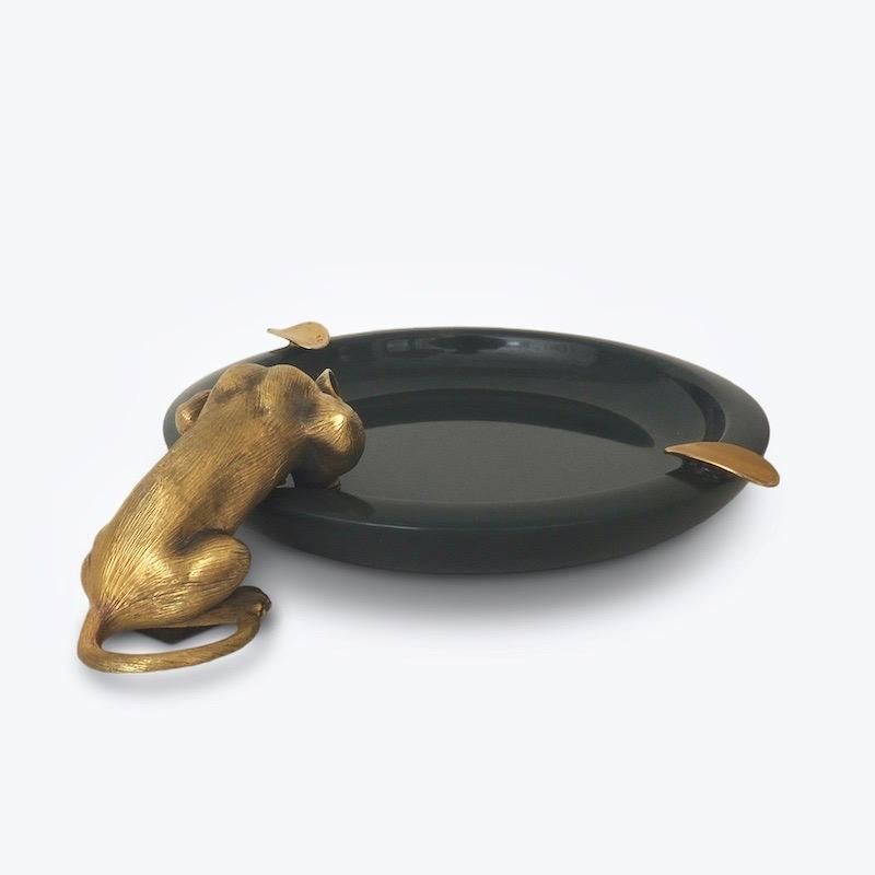 Russian Jasper & Silver Gilt Panther Dish circa 1900 For Sale 3