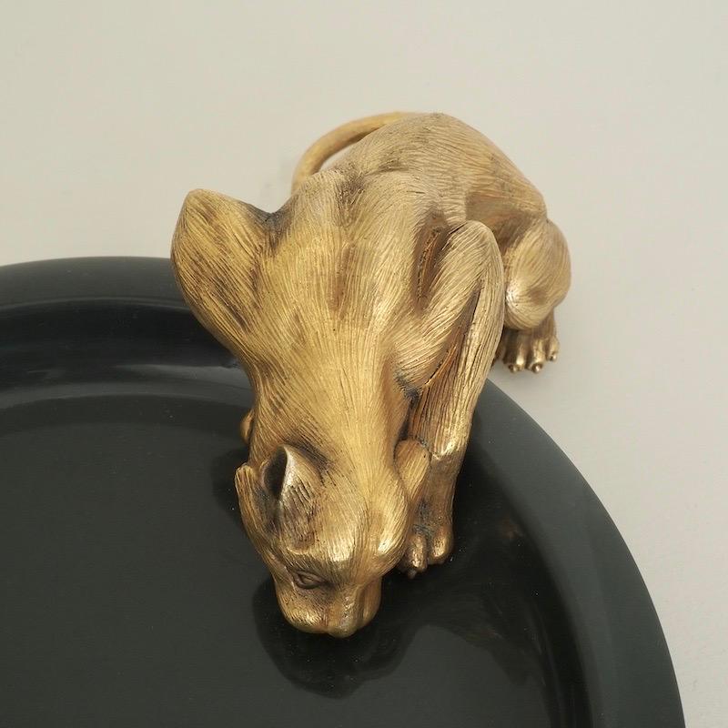 Plato de pantera rusa de jaspe y plata dorada circa 1900 Renacimiento neoclásico en venta