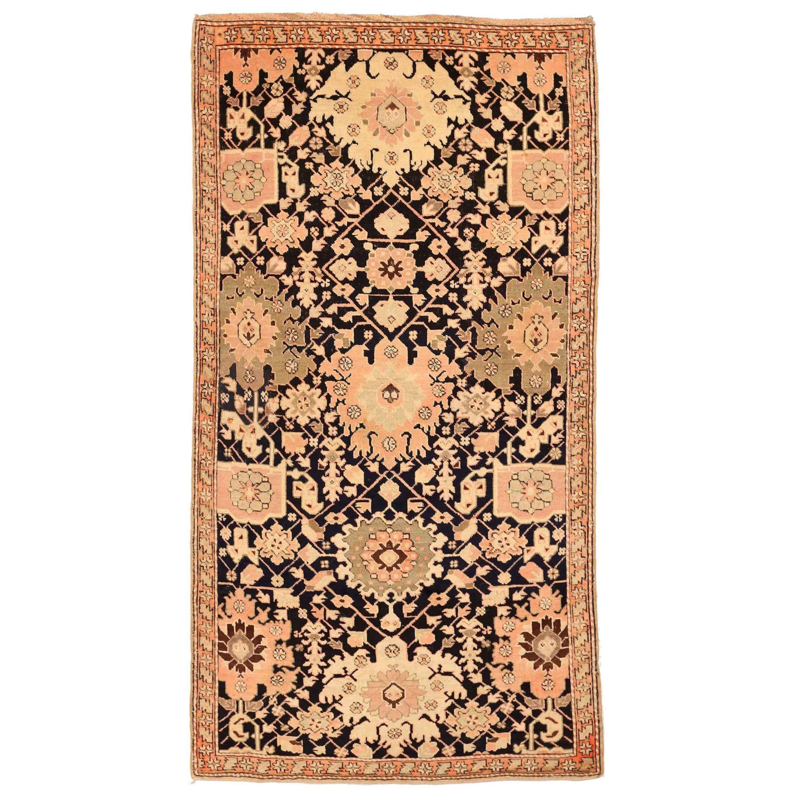 Tappeto russo Karabagh piccolo, circa 1910 - Lana, nero, avorio, rosa 72785