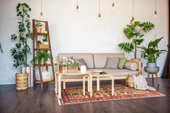 Piccolo tappeto russo di Karabagh del 1910 circa - lana blu rosso giallo