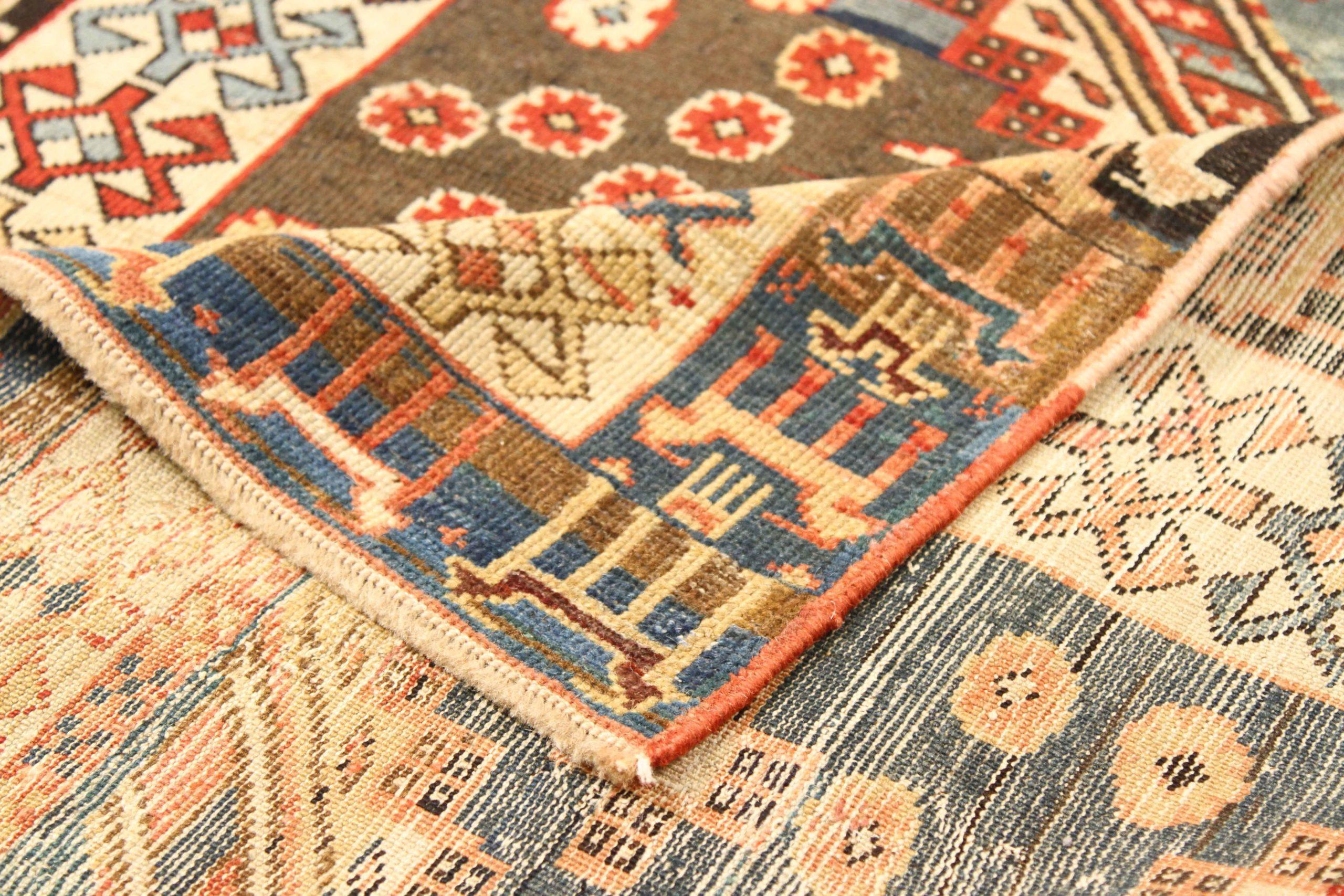 Russian Kazak Area Rugs - 11177 In Excellent Condition For Sale In Dallas, TX
