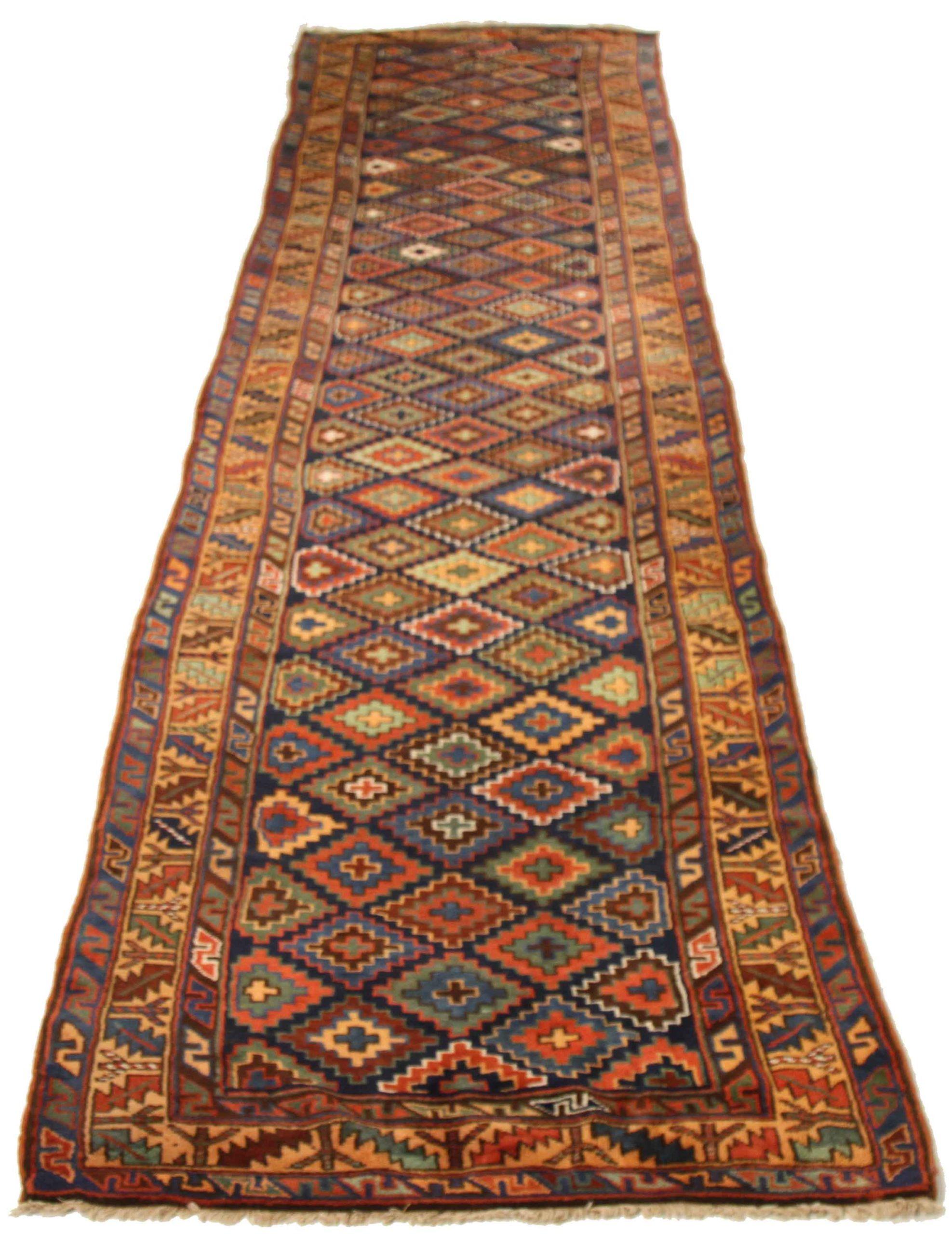 Discover the elegance of Russian Kazak featuring Runner Rug in Circa 1880. Designed with Wool and BlueGreenNavy BlueRed, this exclusive design is perfect for enhancing your space.