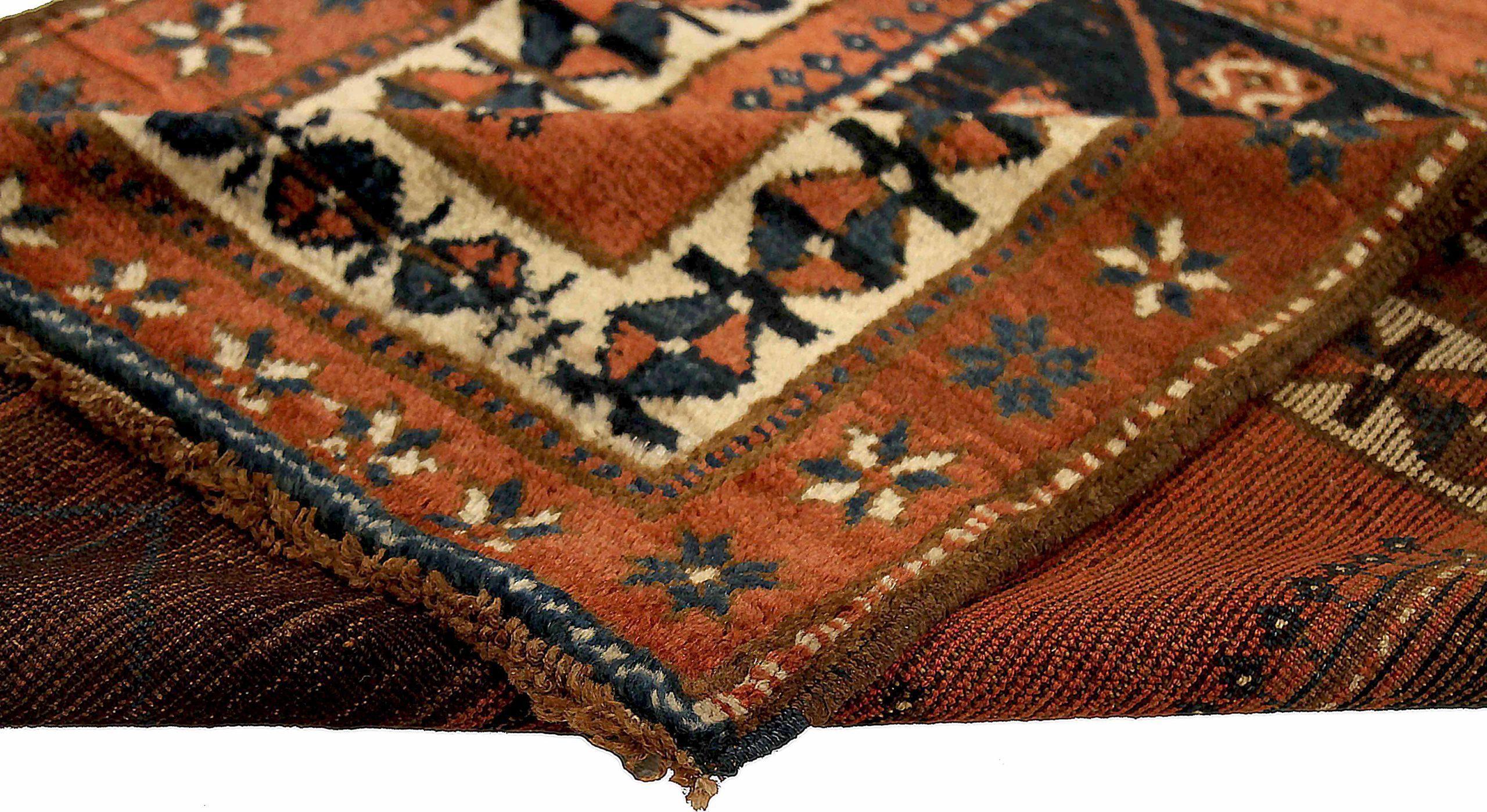 Russischer Kazak-Läufer aus Wolle in Blau, Elfenbein und Rot, 71920 (20. Jahrhundert) im Angebot