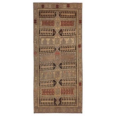 Tappeto Kazak russo Small Design in lana marrone avorio - 97710