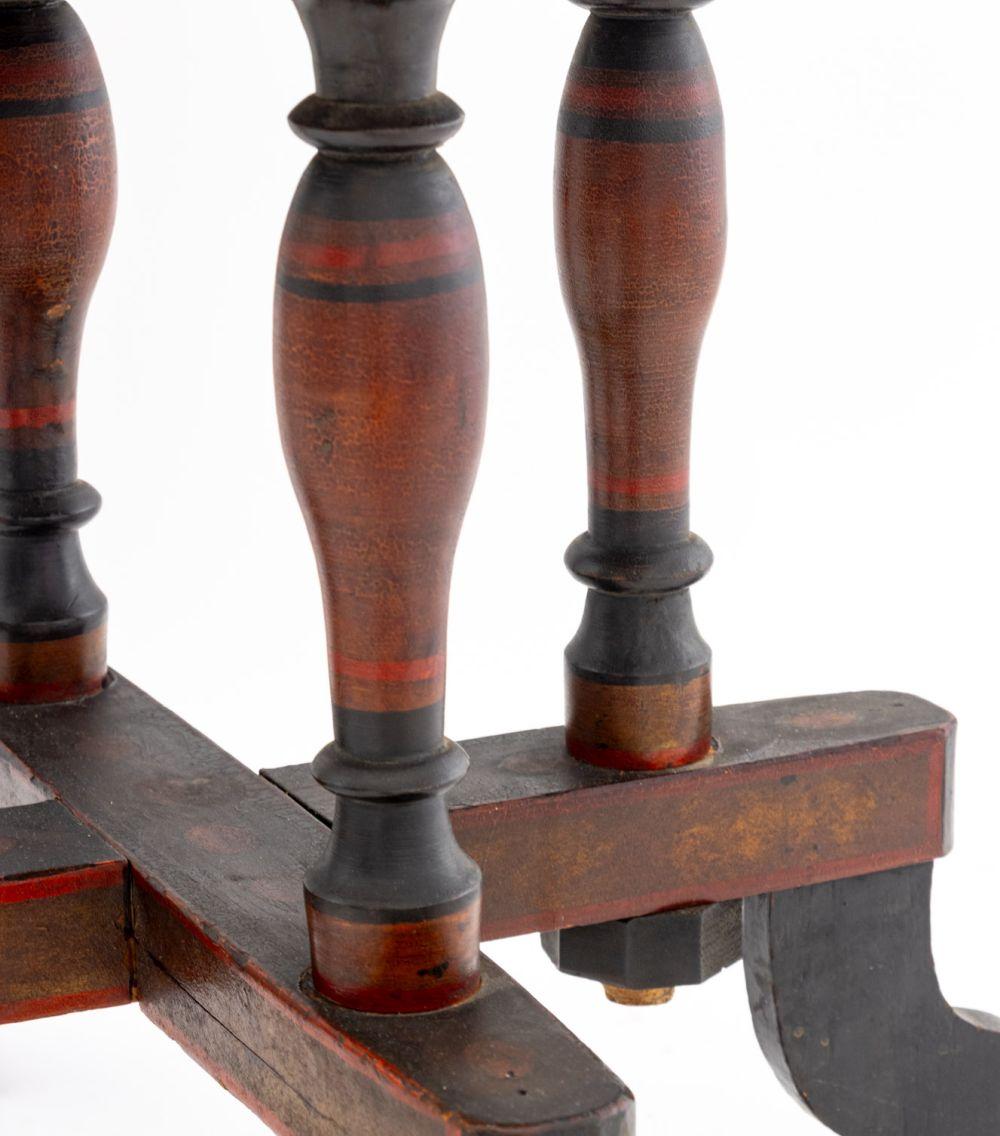 Early 20th Century Russian Khokhloma Red Lacquered Table, ca. 1900 For Sale