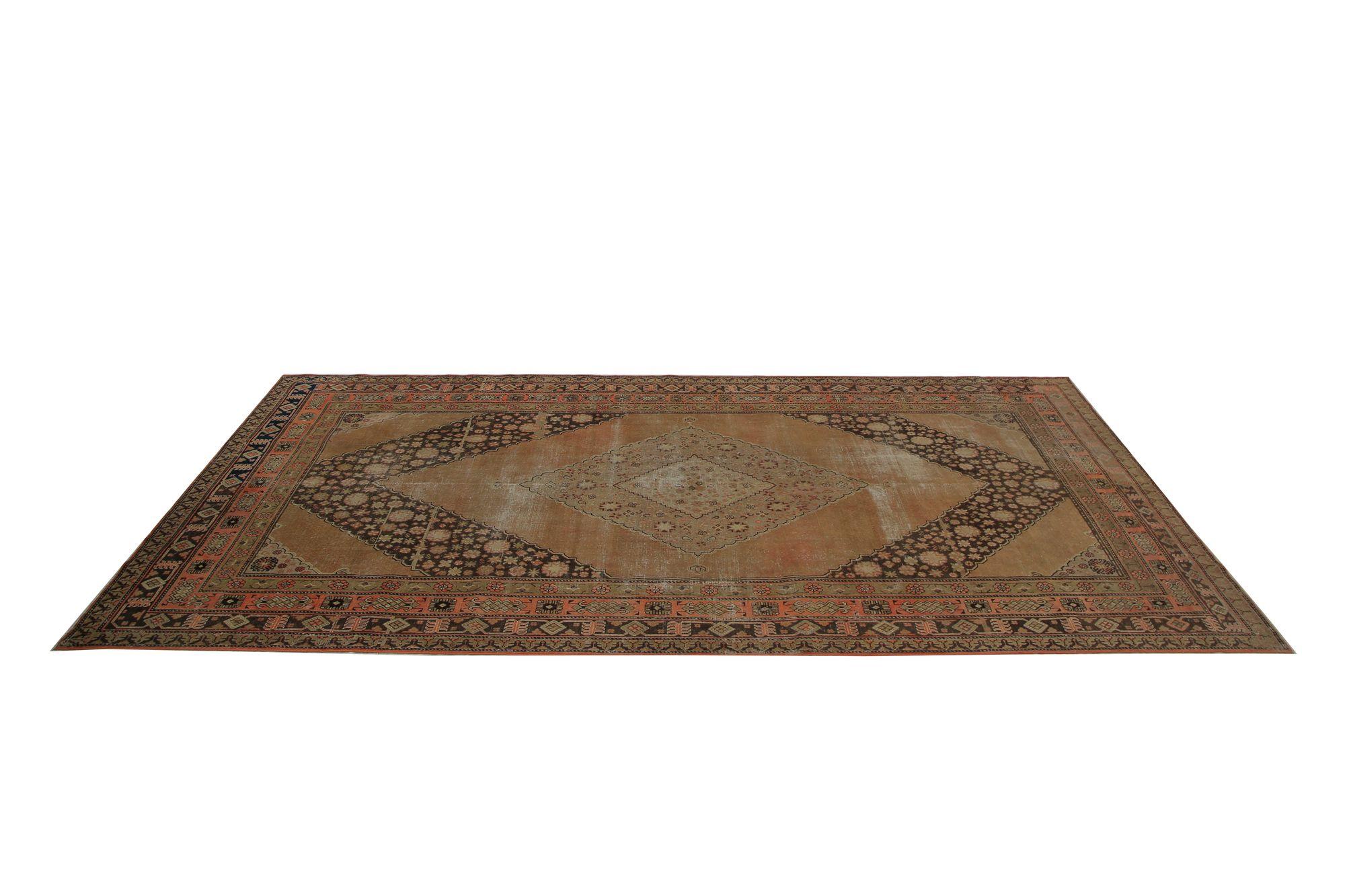 Russische Khotan Teppiche - Wolle Braun Rosa Taupe Design - 97994 im Angebot 1