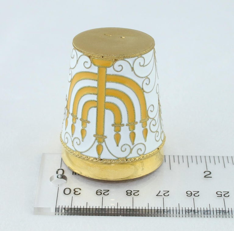 Russian Kiddush Cup Menorah 24 Karat Gold Plated Sterling Silver with