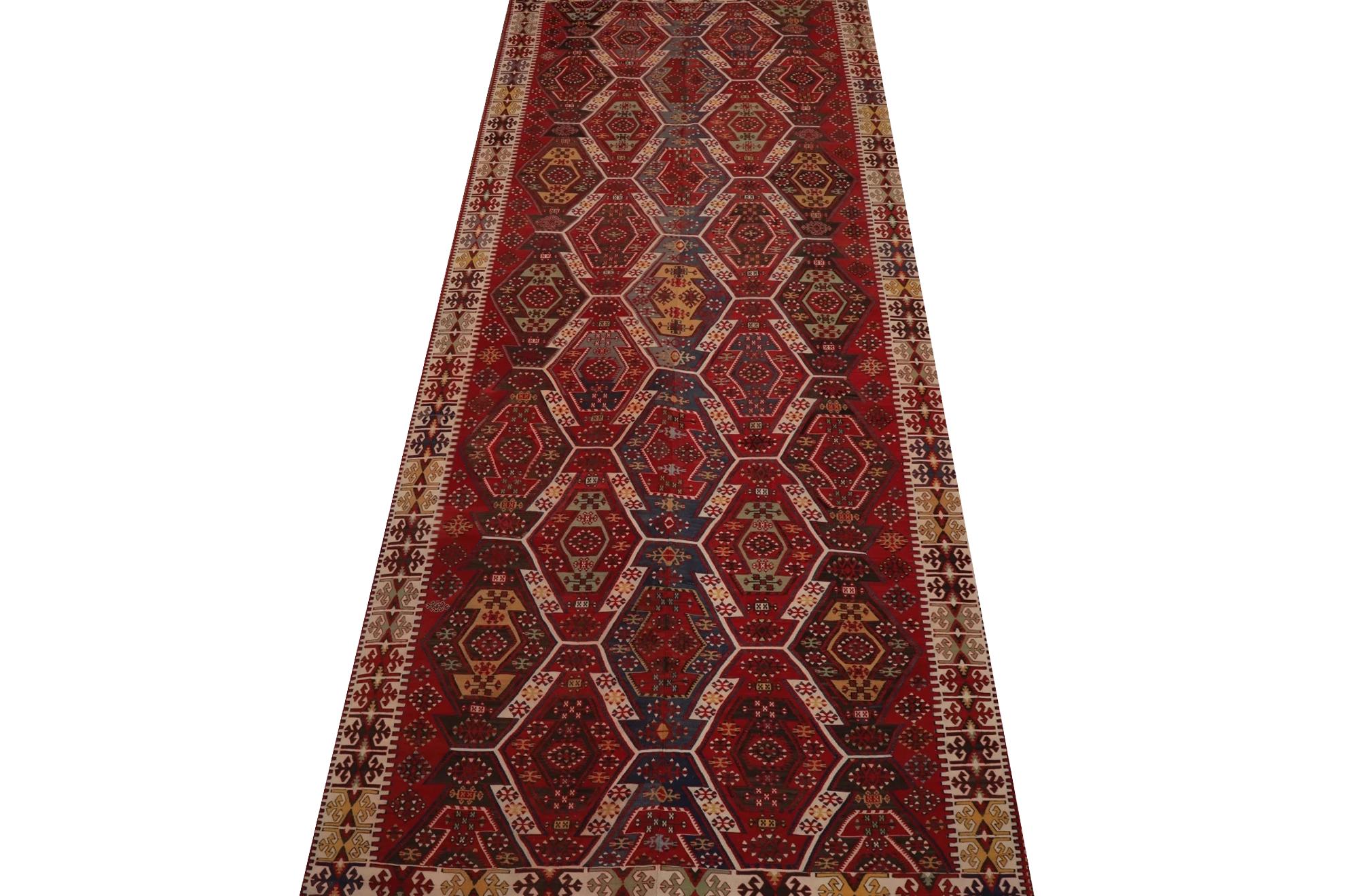 Antique Rssian Rug This really is a beautiful and masterfully crafted textile, rich with history and symbolic meaning. It is a vintage, hand-woven wool area rug, originating from Russia, that showcases a powerful and intricate Anatolian Kilim