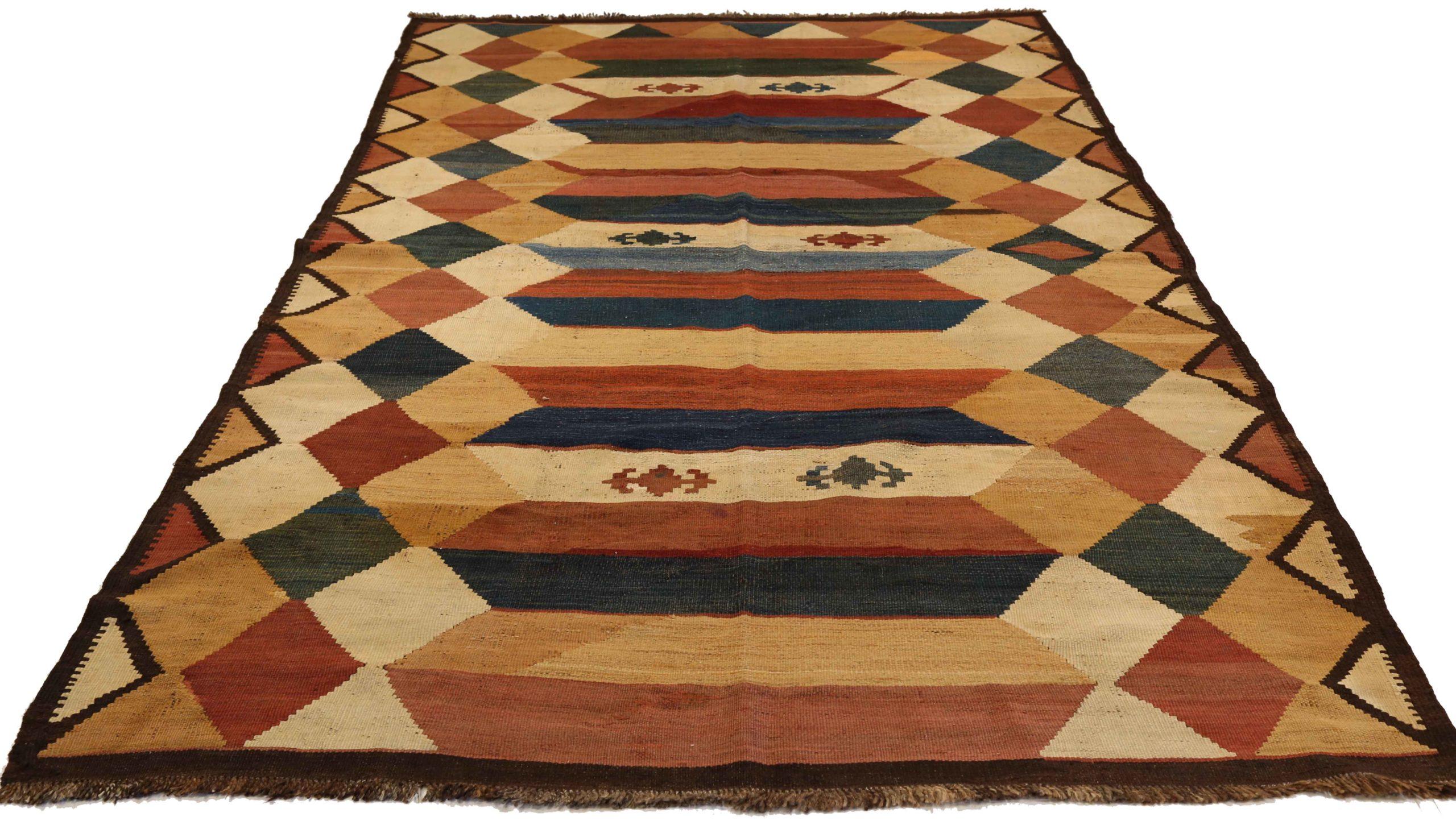 Discover the elegance of Russian Kilim featuring Area Rugs in Circa 1910. Designed with Wool and IvoryNavy BlueRedYellow, this exclusive design is perfect for enhancing your space.