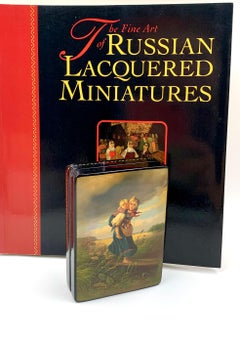 Russian Lacquer Fedoskino Hand Painted Box, after Makovsky by Belosvetova, 1966