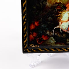 Russian Lacquered Folk Fairytale Hinged Box