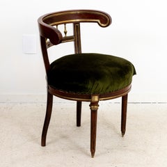 Russian Mahogany and Brass Desk Chair