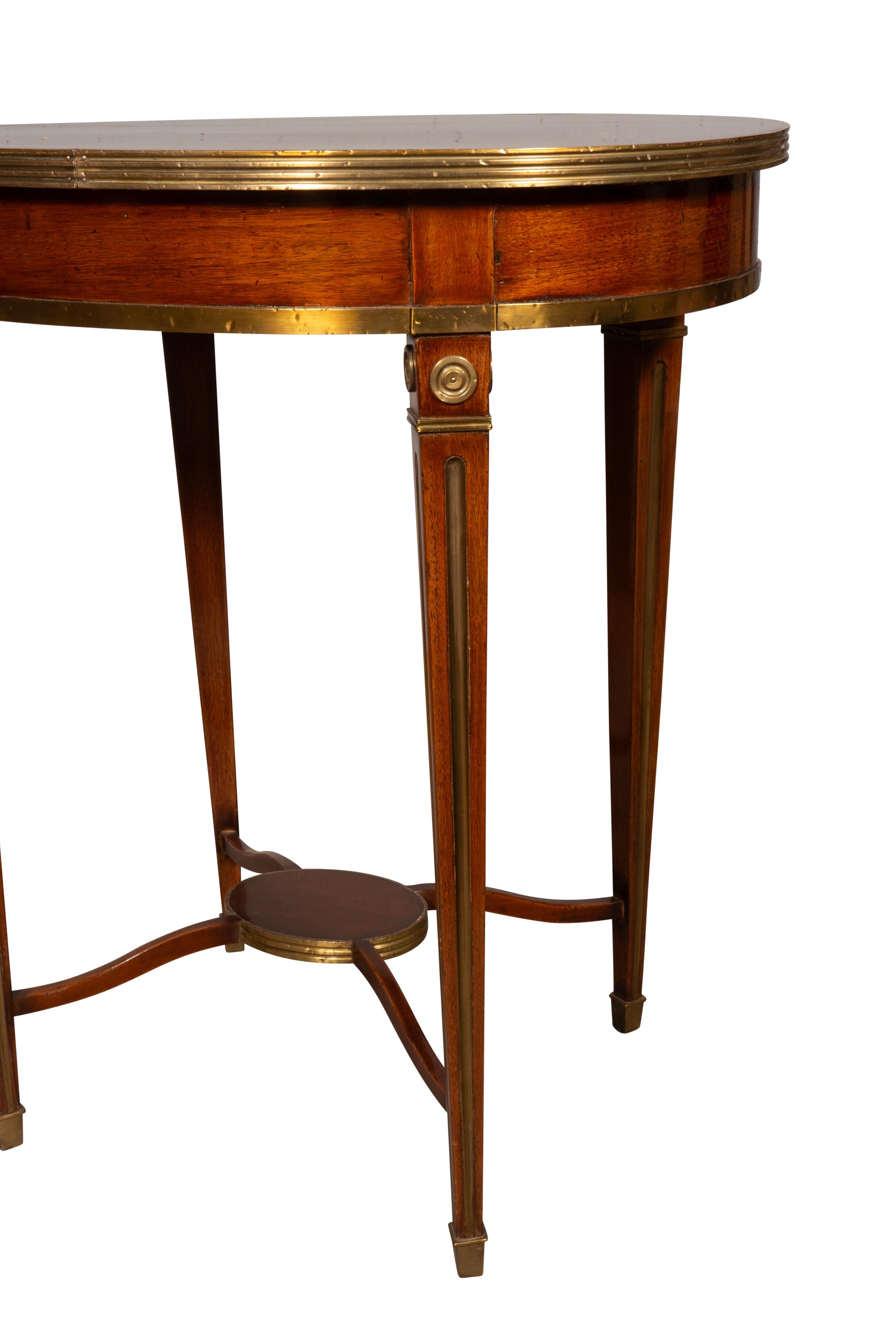 Russian Mahogany And Brass Mounted Occasional Table For Sale 6