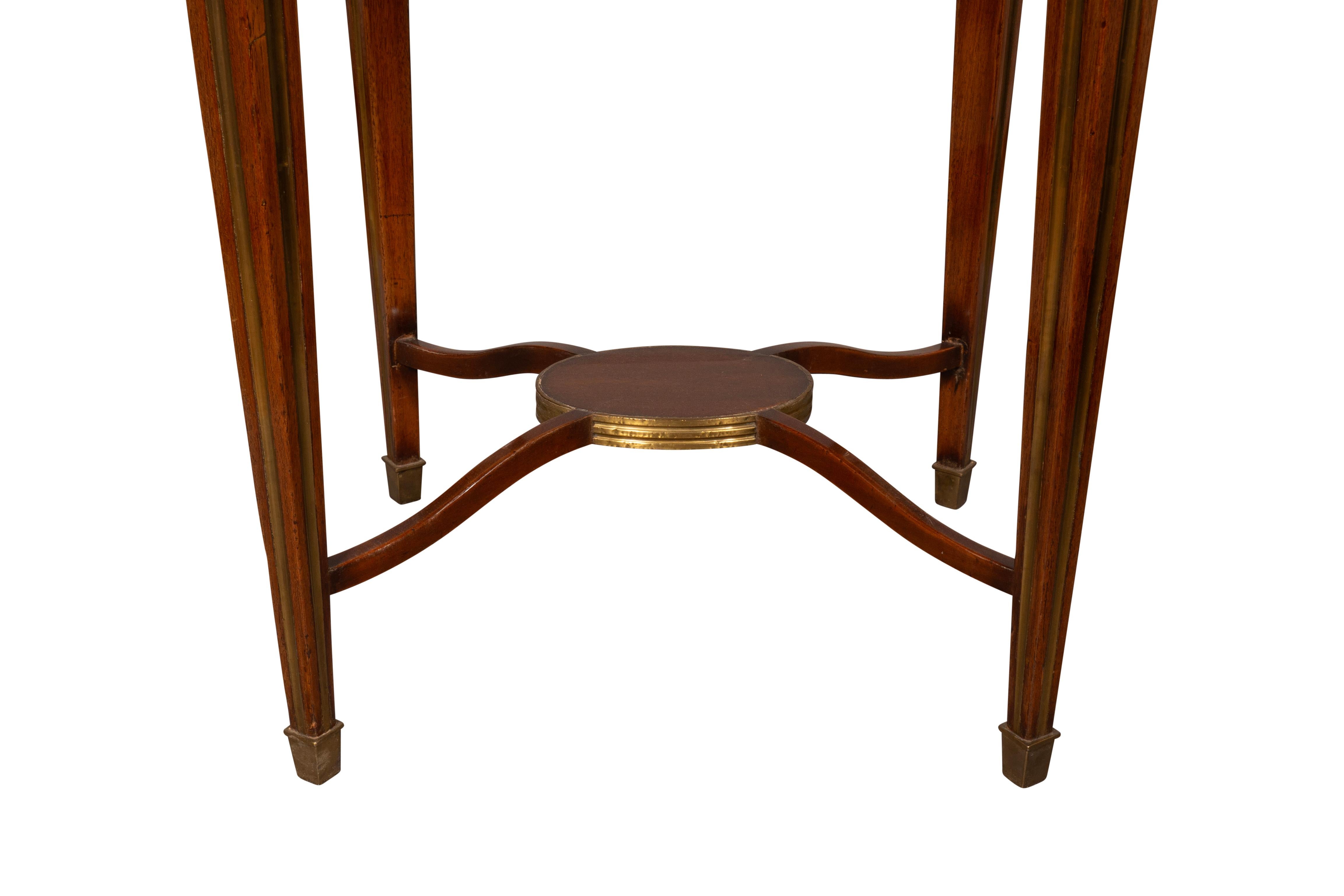 Russian Mahogany And Brass Mounted Occasional Table For Sale 2
