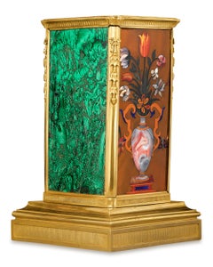 Russian Malachite and Pietre Dure Plinths