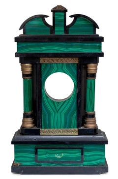 Uhrenständer aus russischem Marmor und Malachit