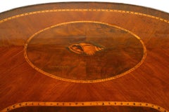Russian Walnut Marquetry Kidney Desk
