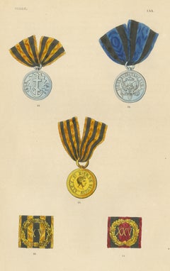 Russian Medals, Alexander I Medal and Service Bars, Plate LXX, 1844