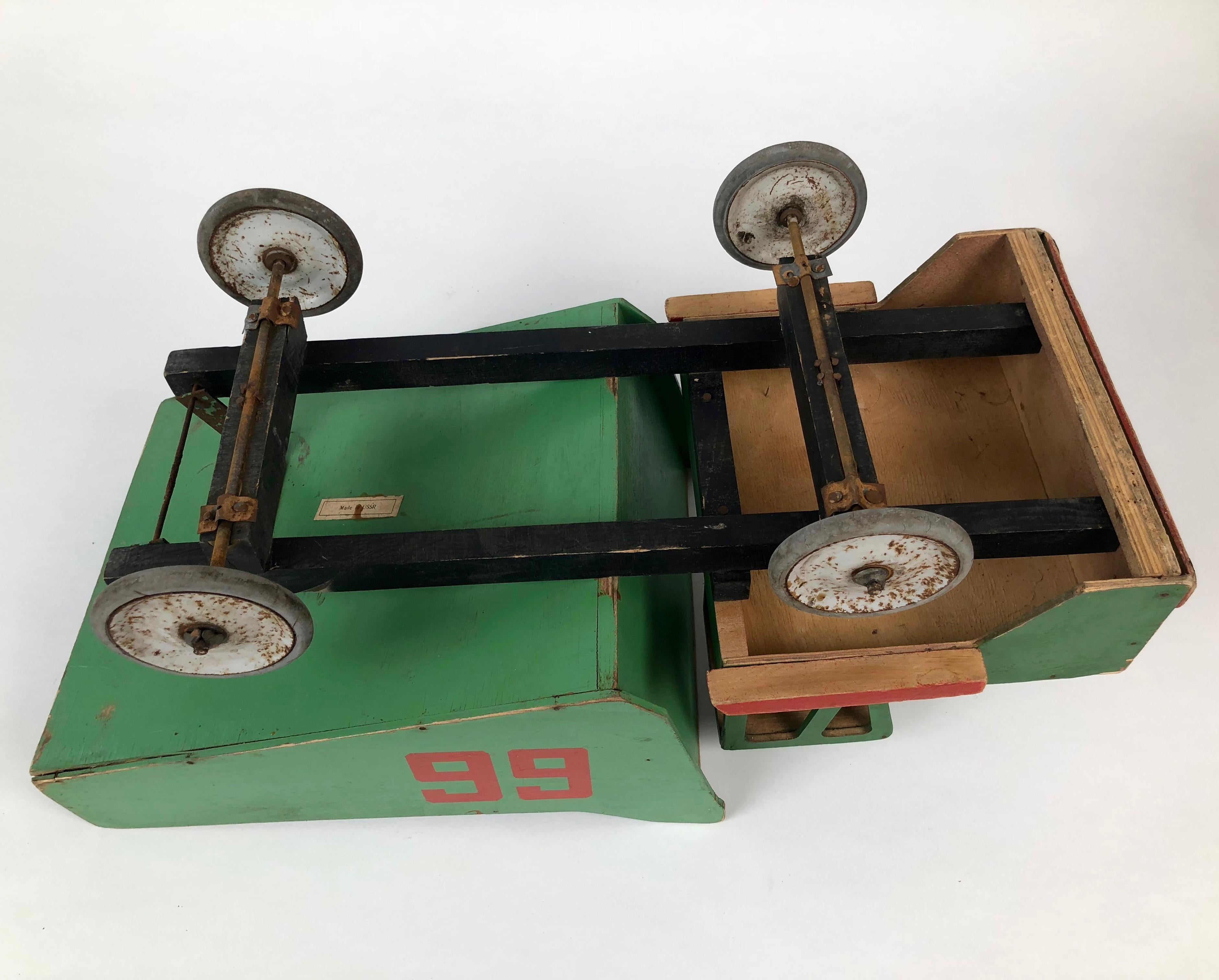 Russian Midcentury Toy Truck from Wood For Sale 2