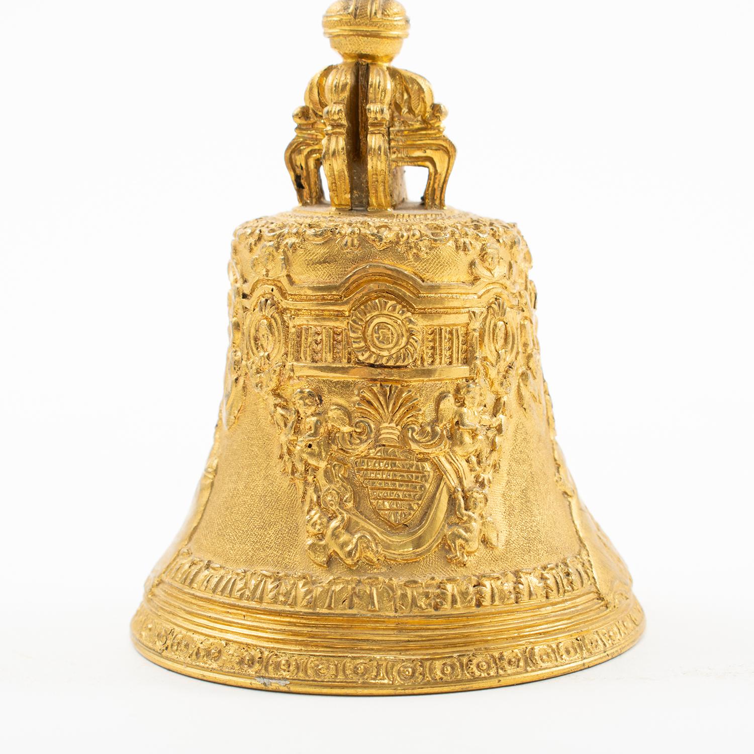 Russian Miniature Gilt Bronze Tsar Bell In Good Condition In Kastrup, DK