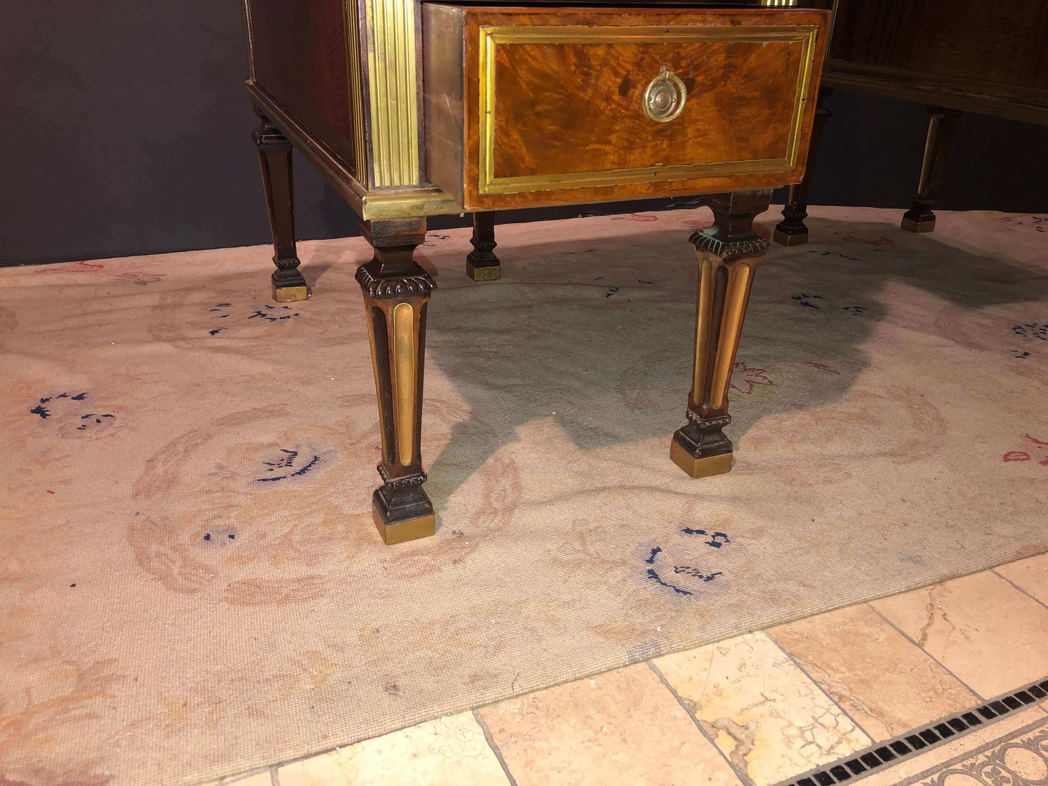 19th Century Russian Neoclassic Mahogany Desk For Sale