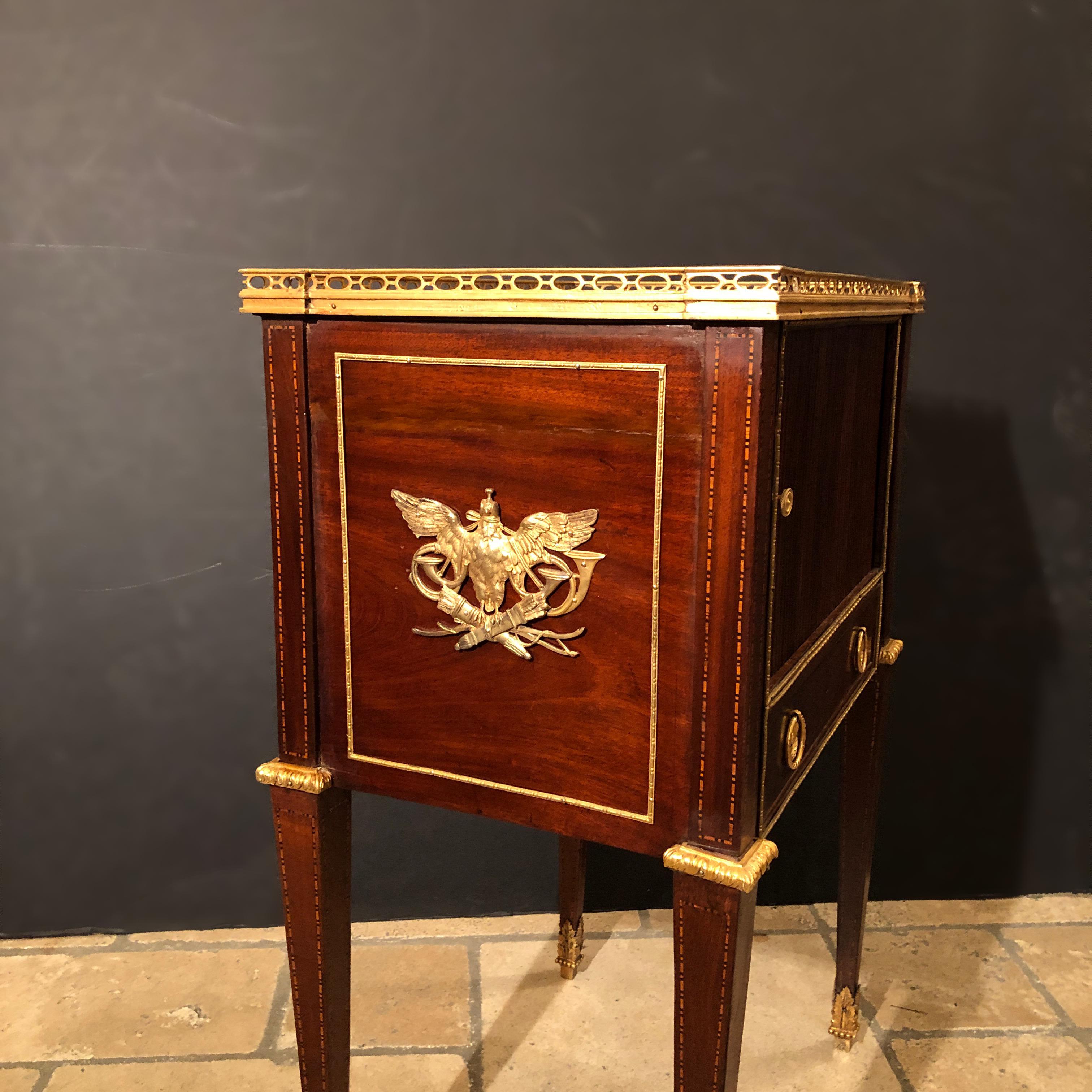 Neoclassical Russian Neoclassic Mahogany End Table