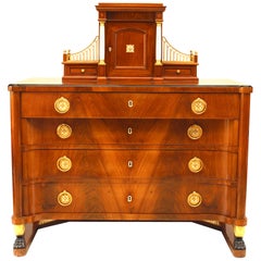 Russian Neoclassic Mahogany Secretaire Chest