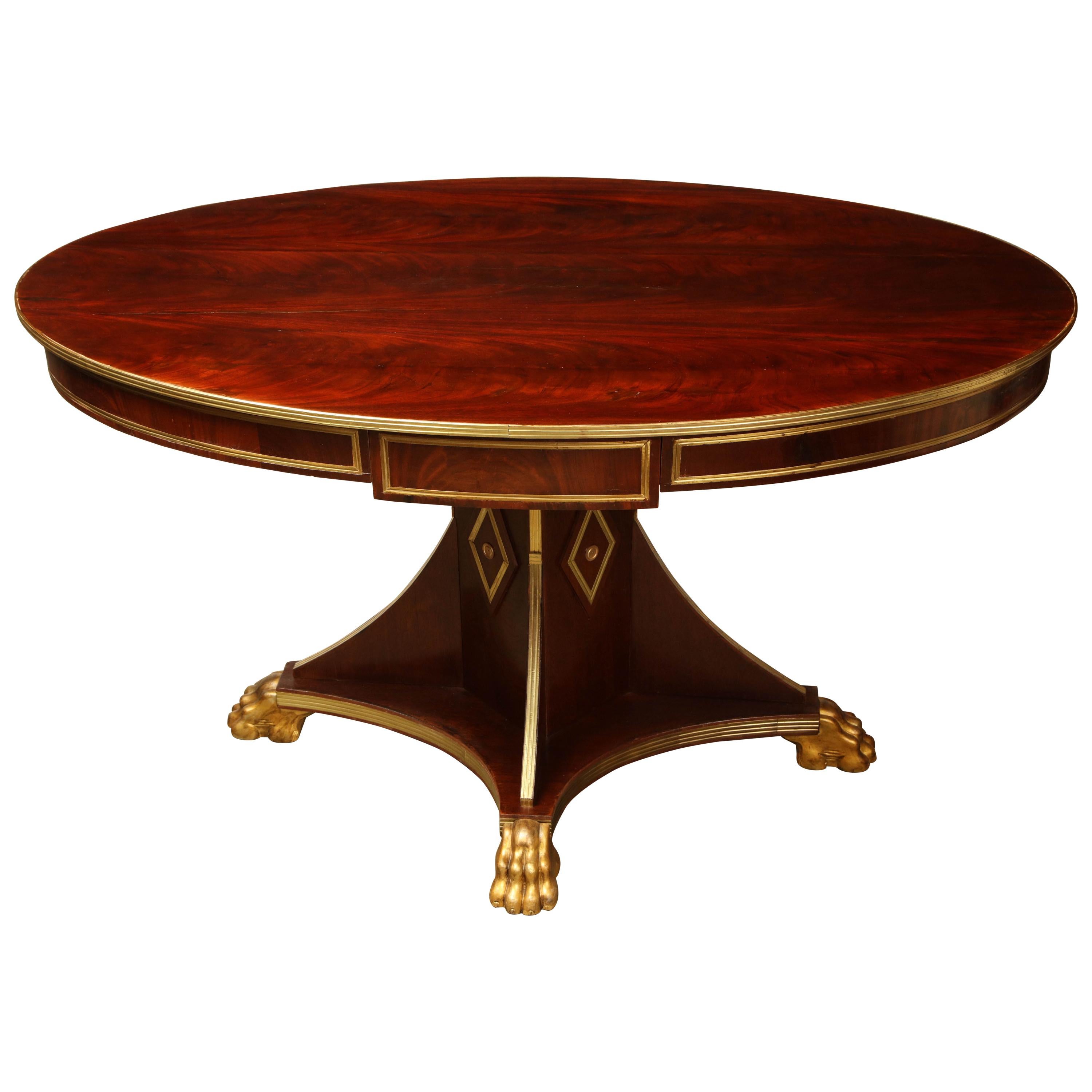 Russian Neoclassic Oval Center Table